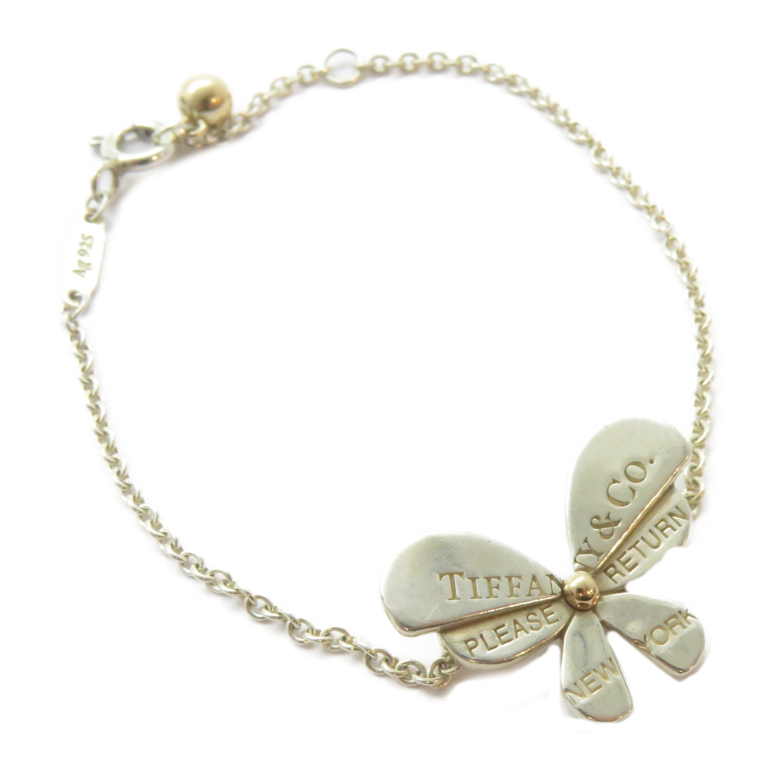 TIFFANY＆CO 925純銀Butterfly Bracelet手鏈