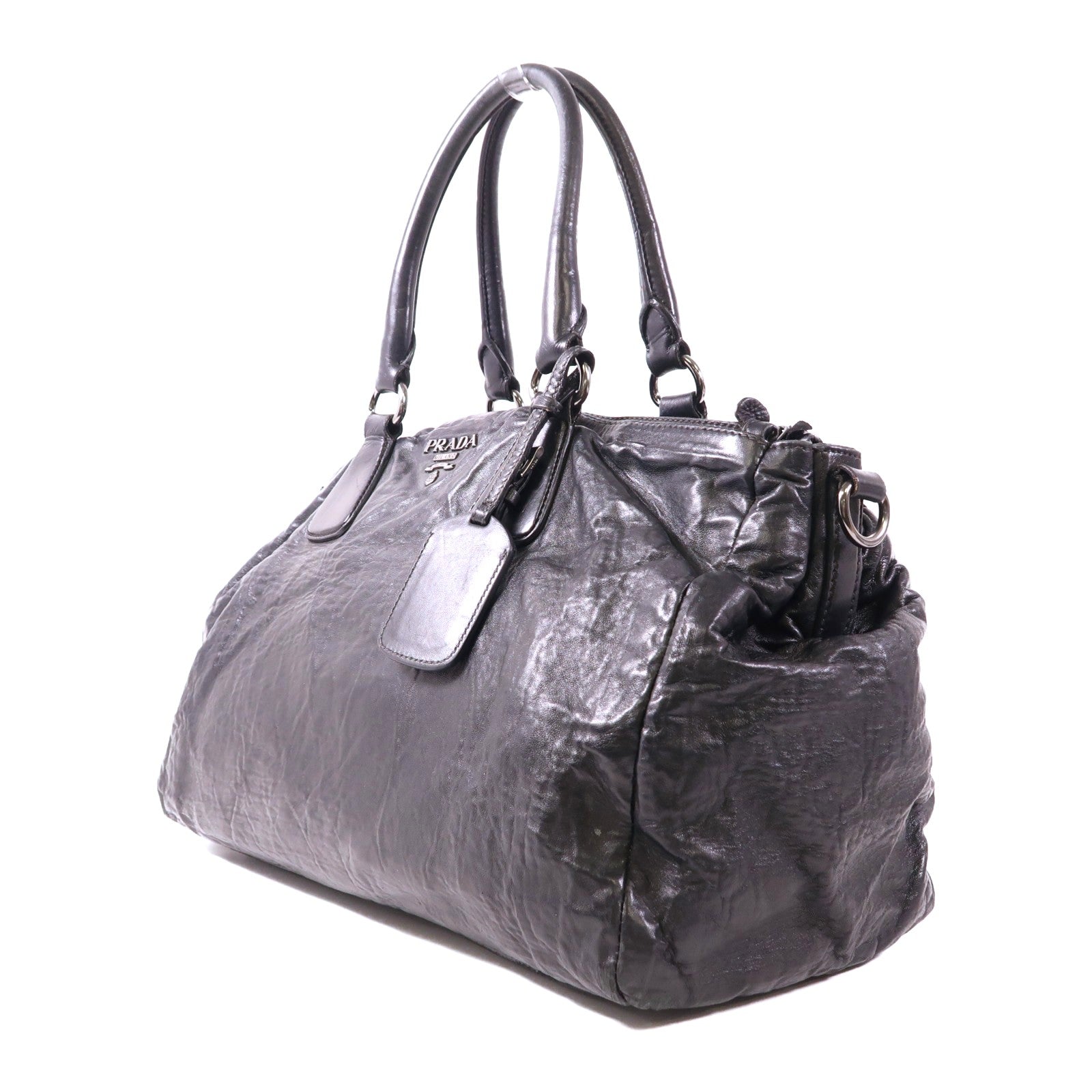 PRADA 牛皮皮革2 Way Bag手挽肩背兩用袋