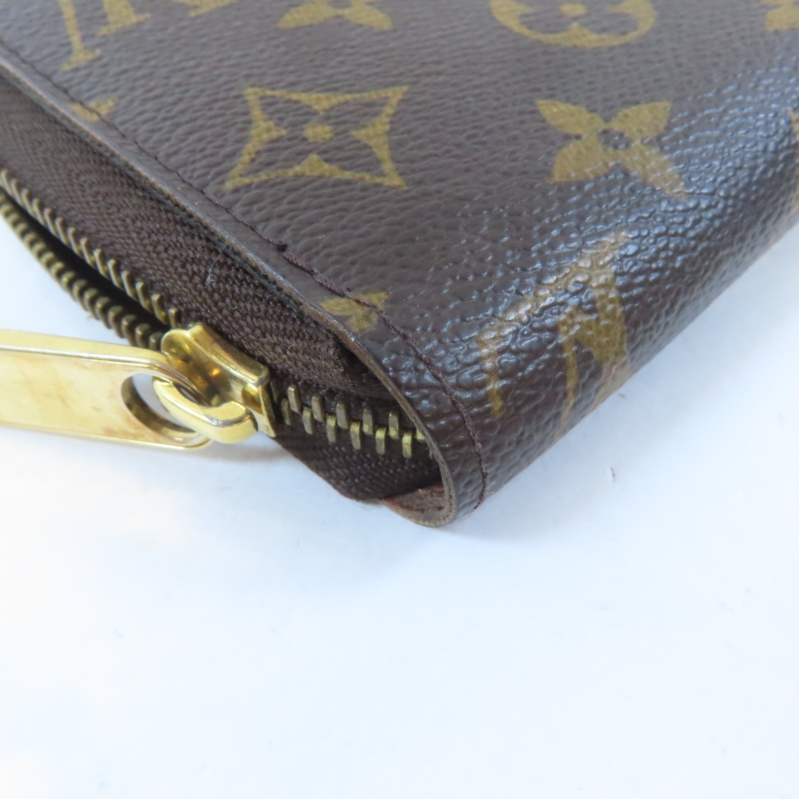 LOUIS VUITTON Monogram Zippy Wallet金扣長錢包啡色