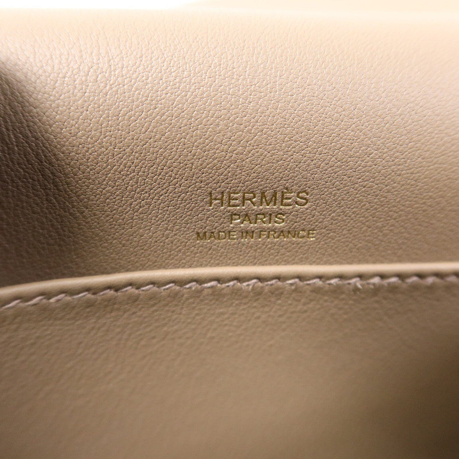 HERMES Chevre皮革Geta肩背袋Etoupe