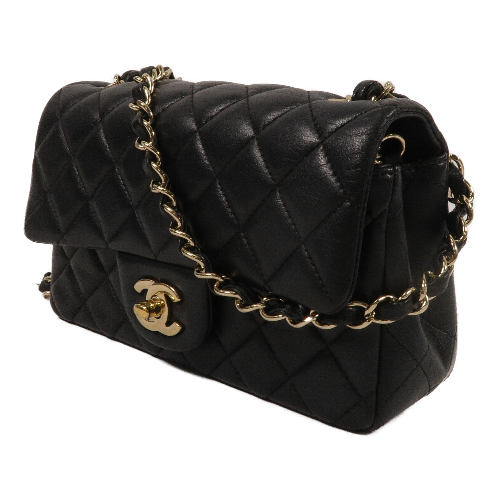 CHANEL 羊皮皮革Mini Classic 20鏈帶肩背袋