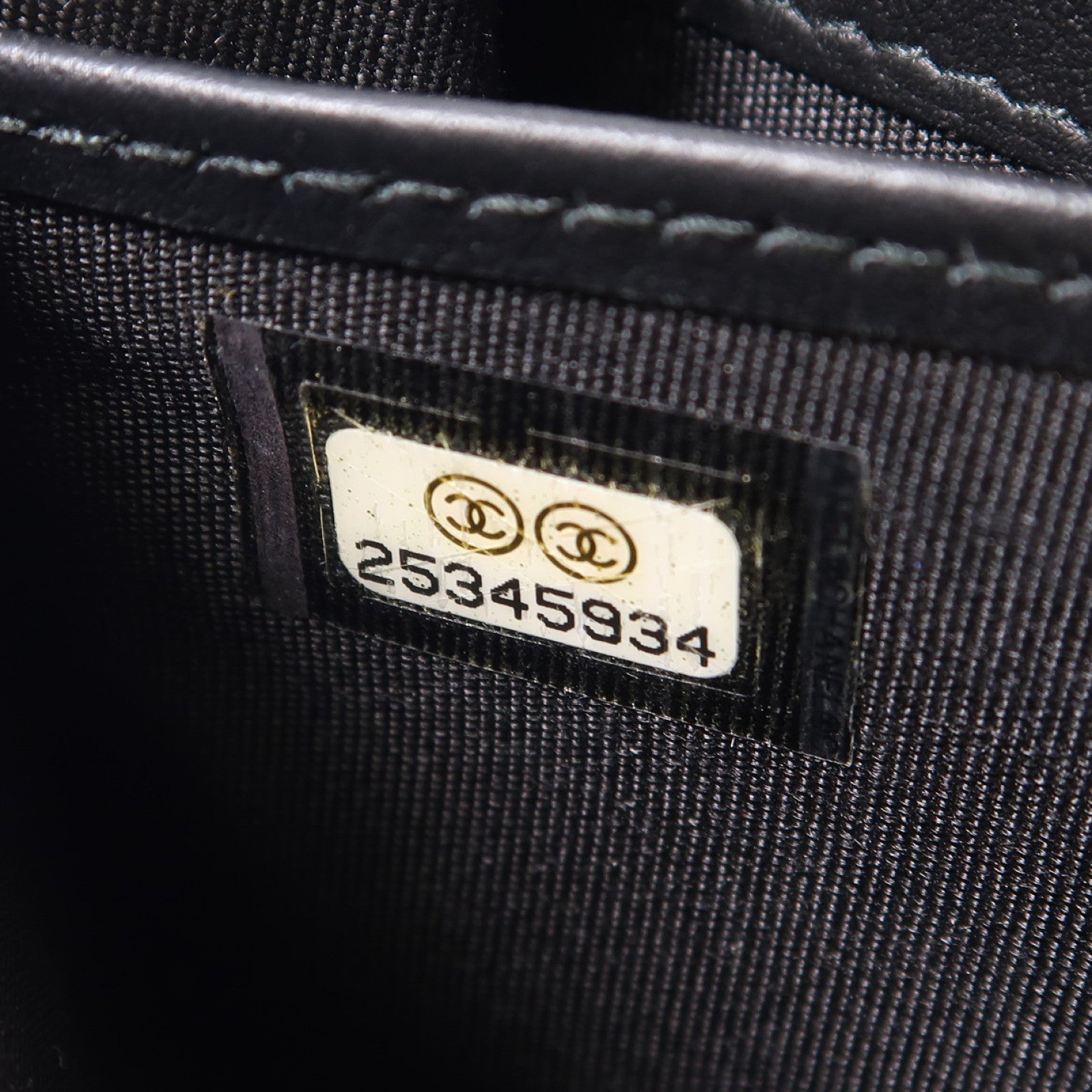 CHANEL 菱格Caviar皮革Boy Long Wallet金扣長錢包黑色