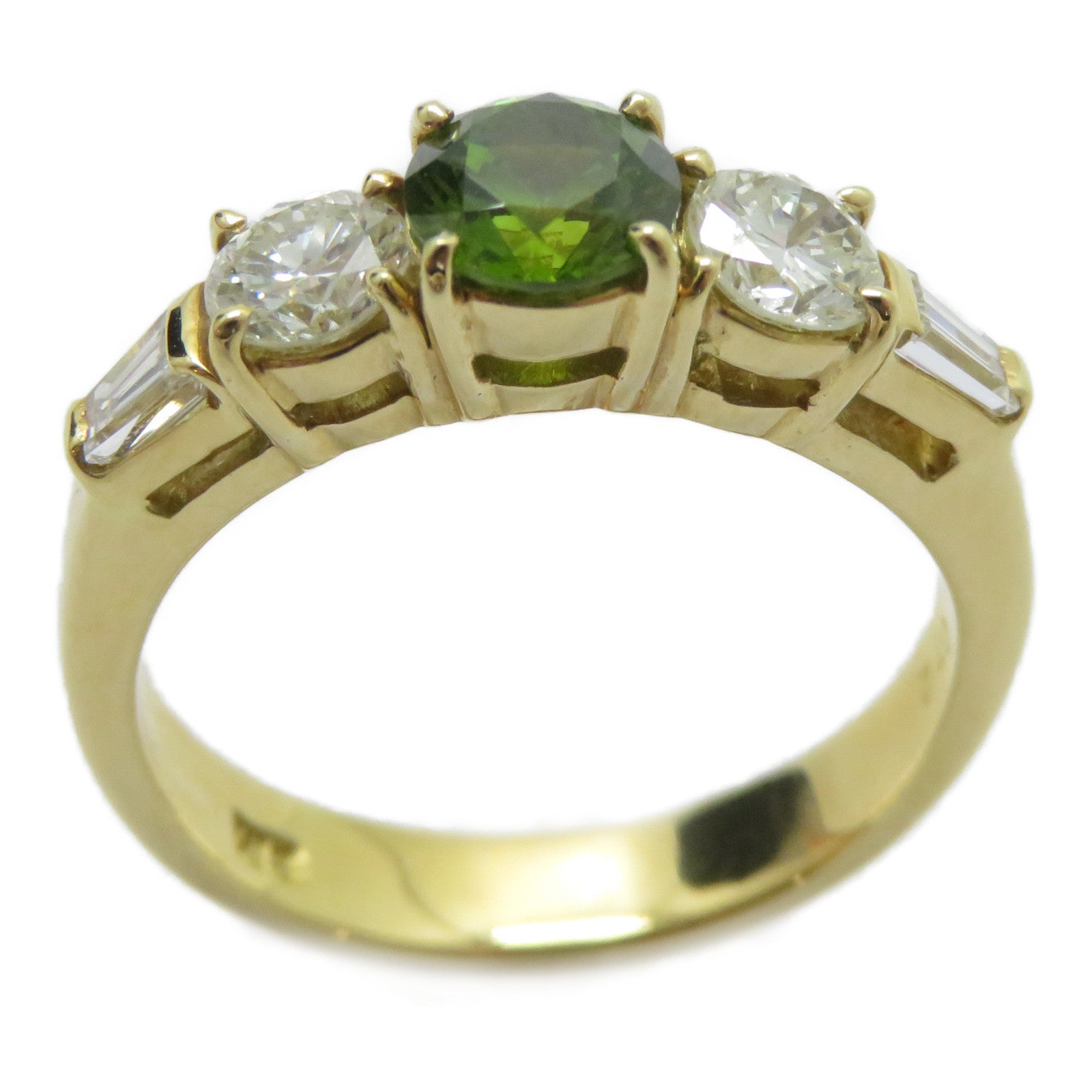 JEWELRY 【激減優惠】18K黃金Garnet Ring 0.620ct石榴石/0.72ct鑽石戒指US#5.75