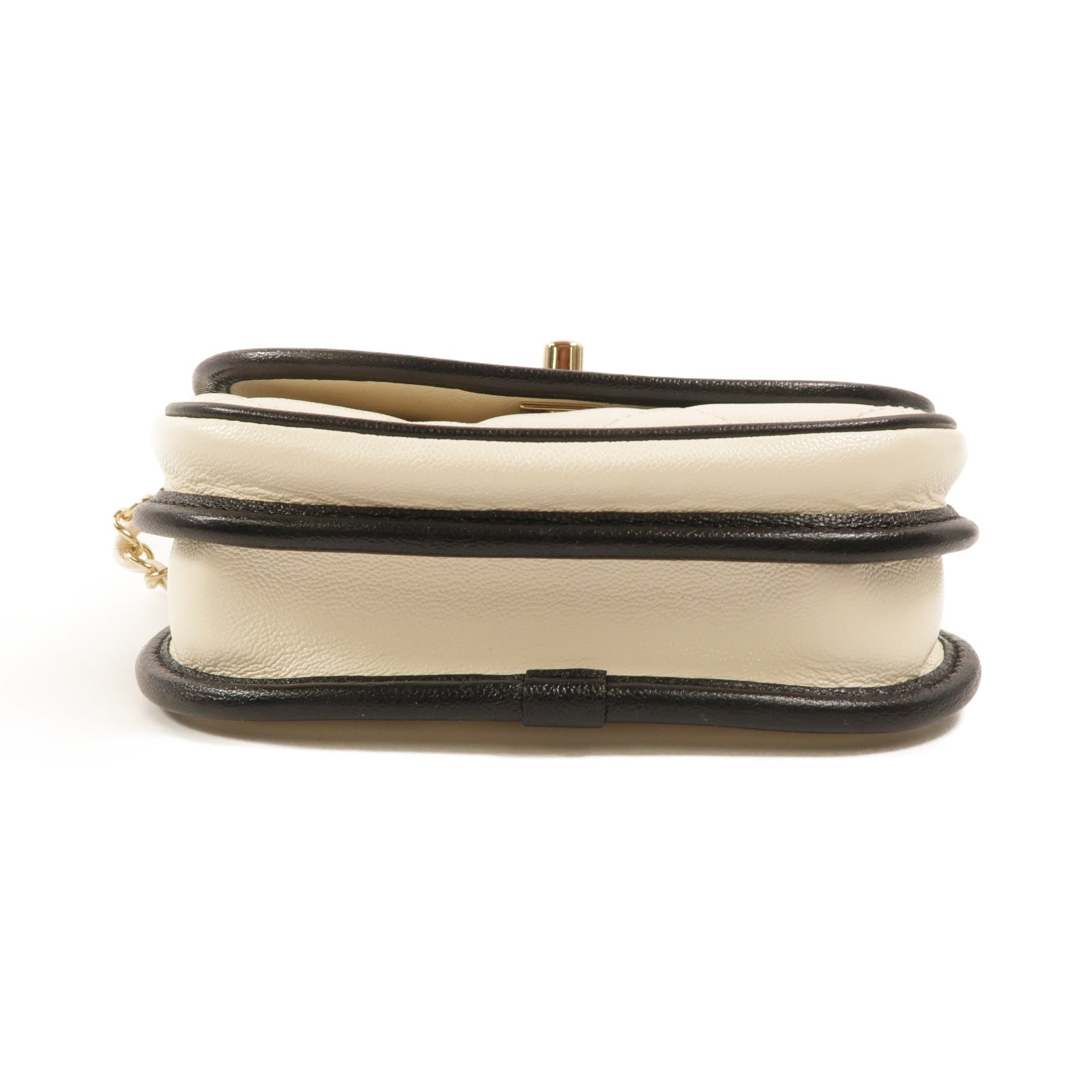 CHANEL 牛皮皮革Mini Round Flap Messenger Bag肩背袋