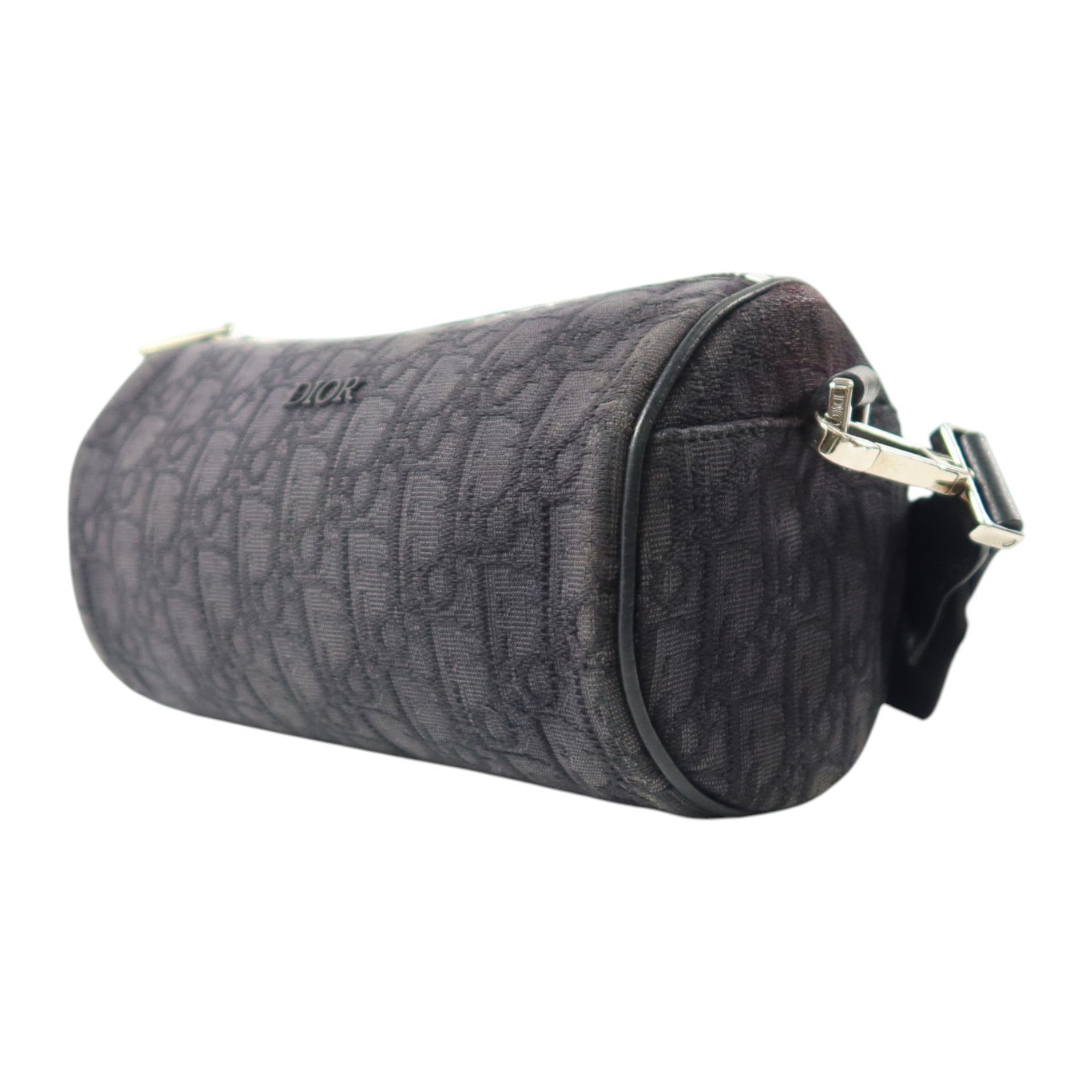 Dior Oblique帆布Mini Roller Messenger銀扣肩背袋