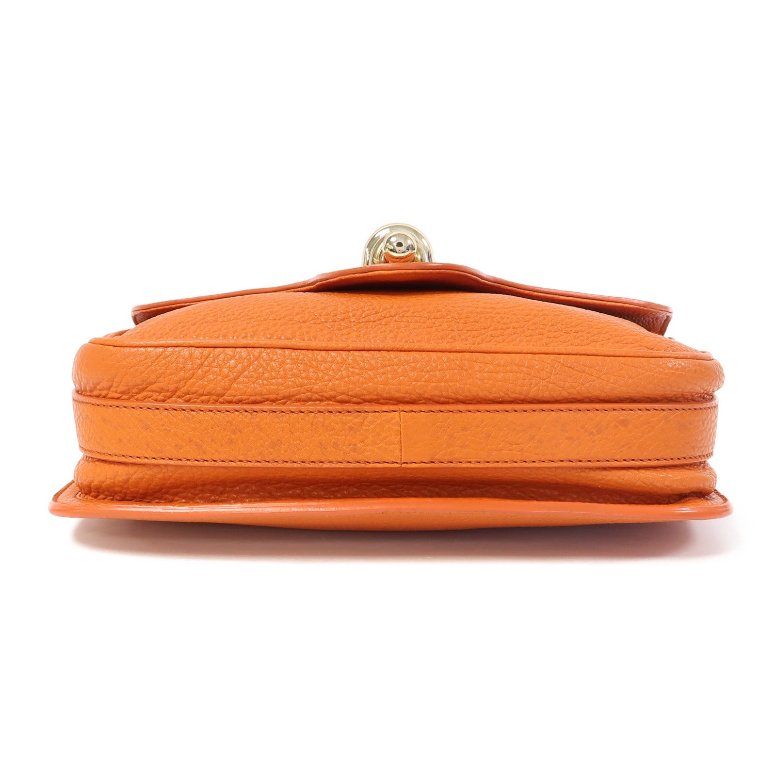 BALENCIAGA 牛皮皮革Shoulder Bag金扣肩背袋橙色