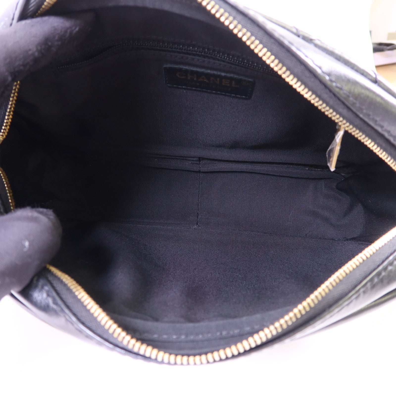 CHANEL 牛皮皮革Shoulder Bag金扣肩背袋