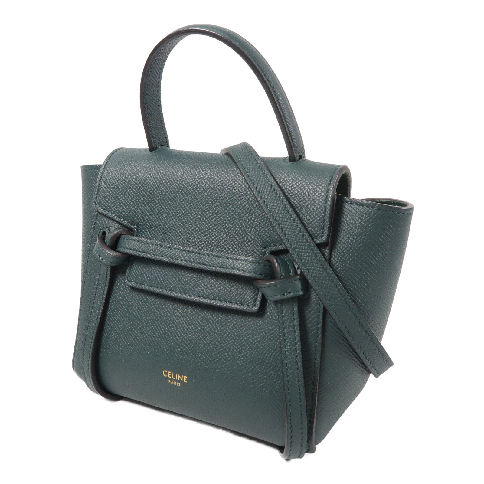 CELINE 牛皮皮革Pico Belt Bag金扣手挽肩背兩用袋