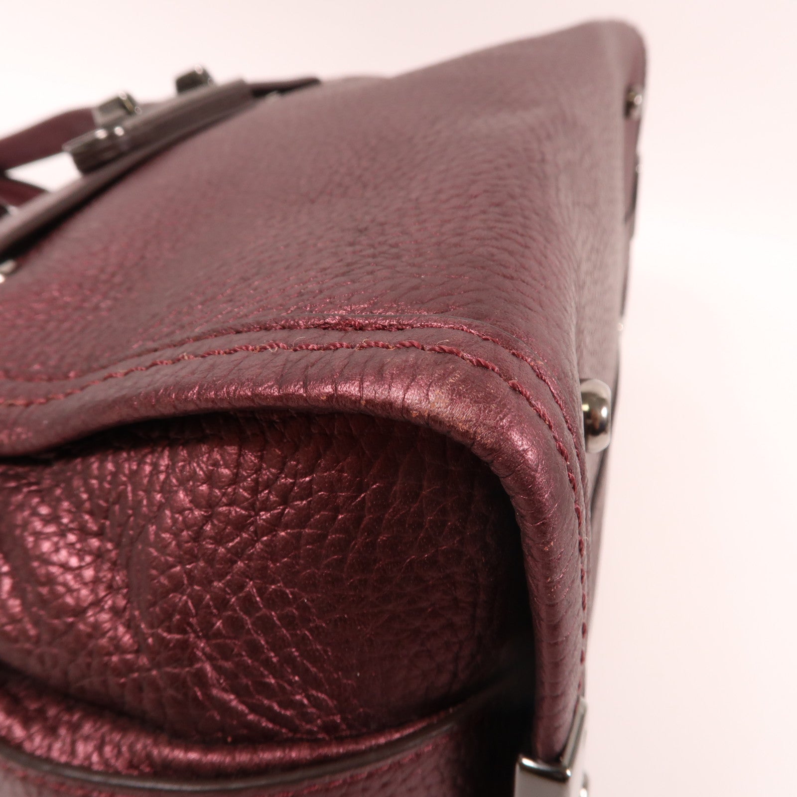 COACH 牛皮皮革Shoulder Bag肩背袋珠紅色