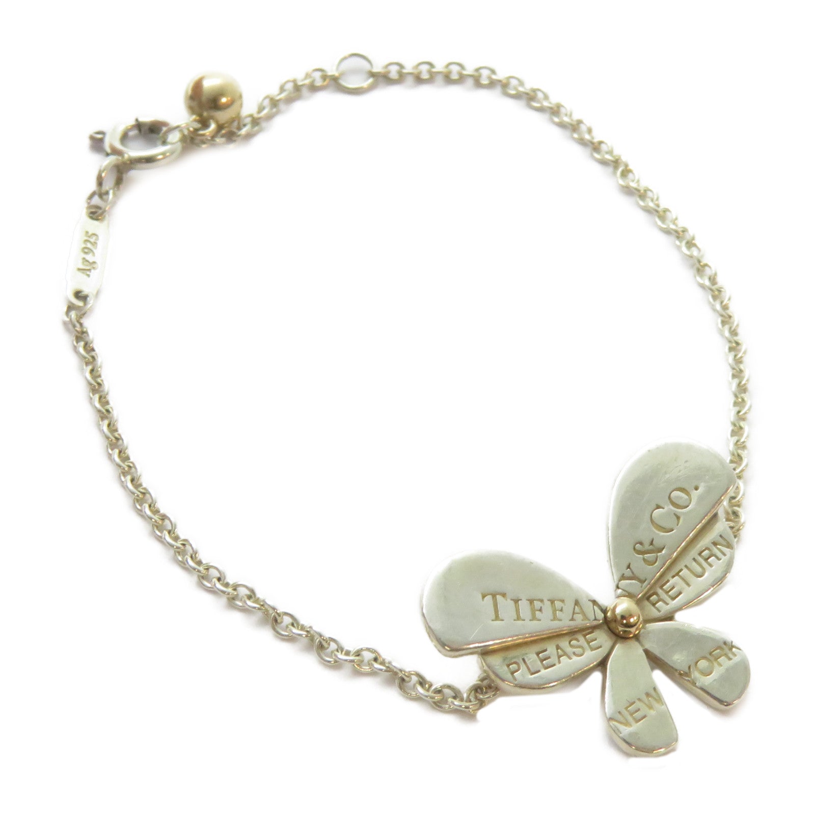 TIFFANY＆CO 925純銀Butterfly Bracelet手鏈