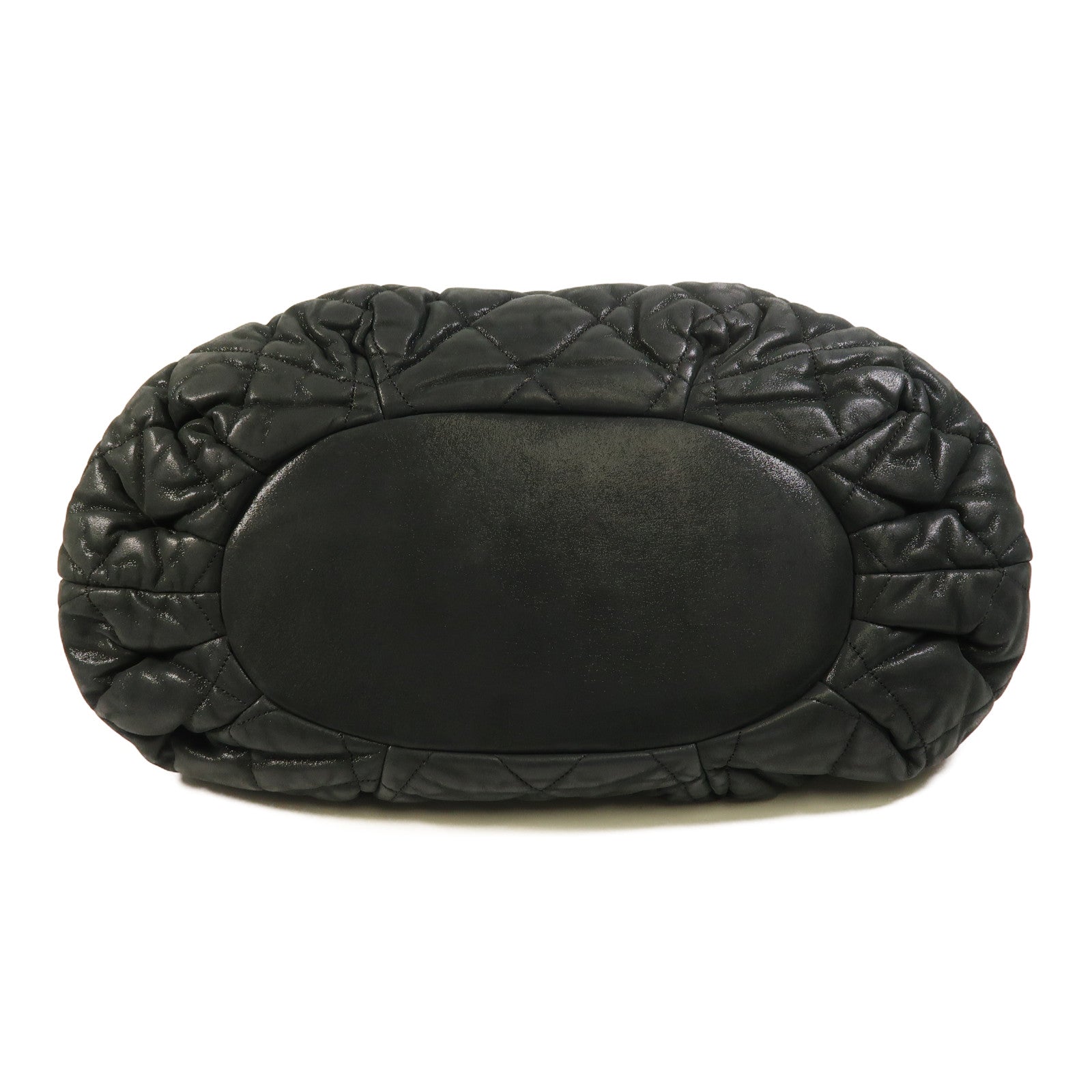 CHANEL 牛皮皮革Chain Shoulder銀扣手挽肩背兩用袋