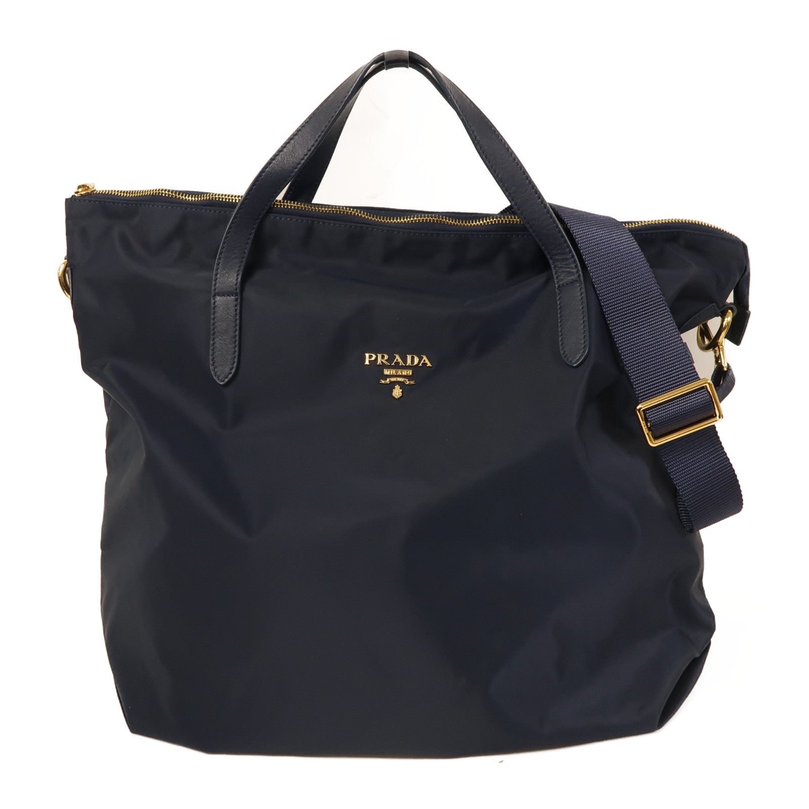 PRADA 尼龍2 Way Shoulder金扣手挽肩背兩用袋