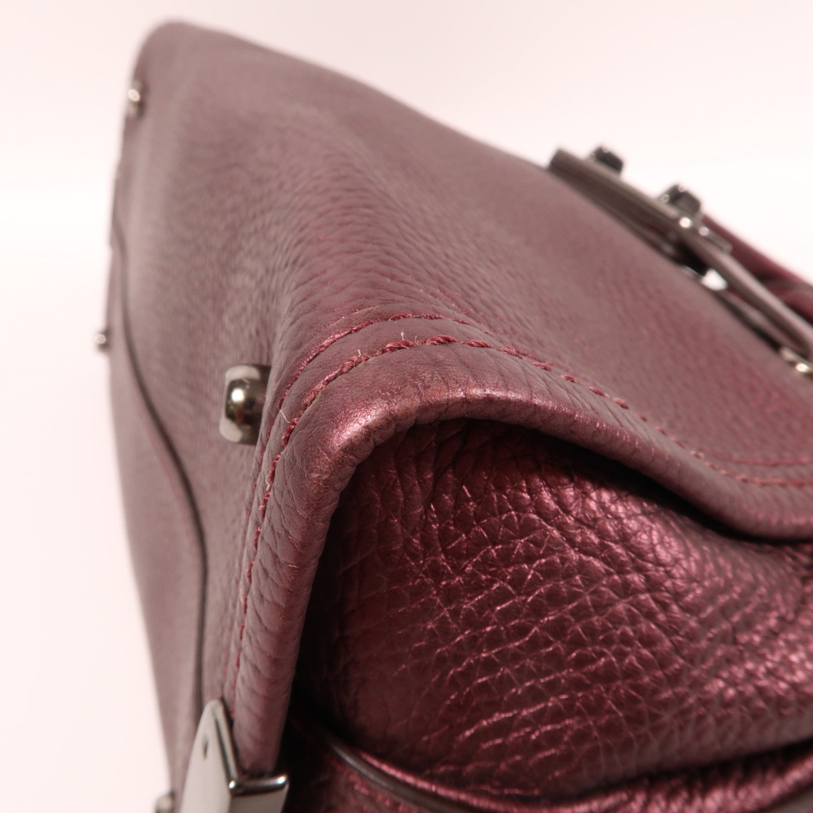 COACH 牛皮皮革Shoulder Bag肩背袋珠紅色
