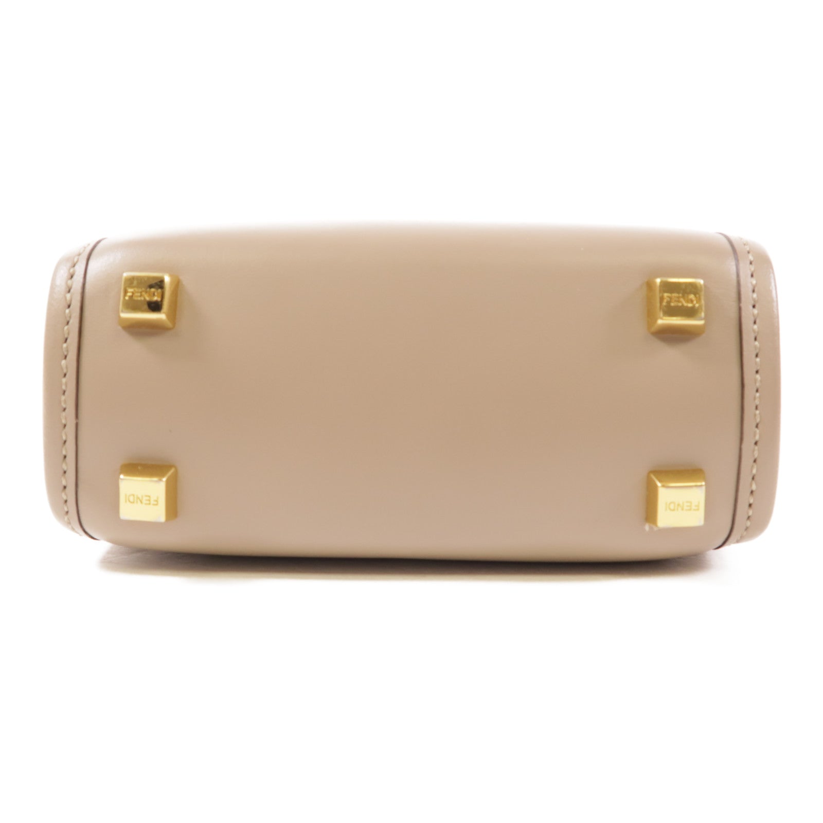 FENDI 牛皮皮革Mini Sunshine Shopper金扣手挽肩背兩用袋