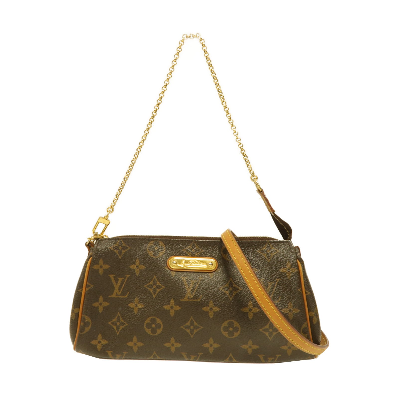 LOUIS VUITTON Monogram Eva金扣手挽肩背兩用袋啡色