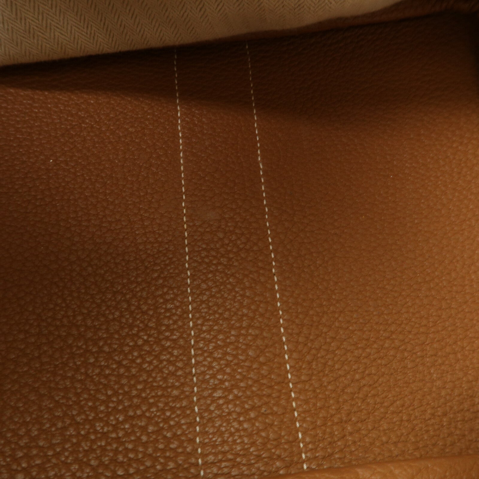 HERMES Negonda皮革GardenParty PM手挽袋Gold