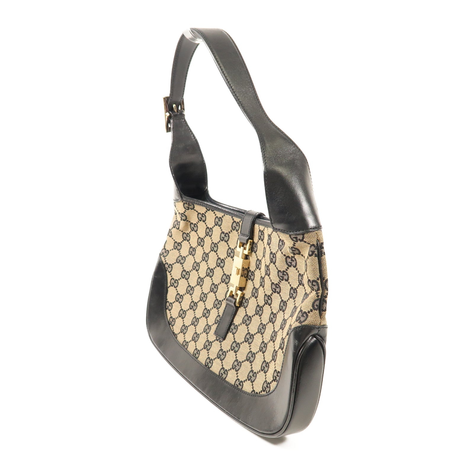 GUCCI 帆布Shoulder Bag金扣肩背袋