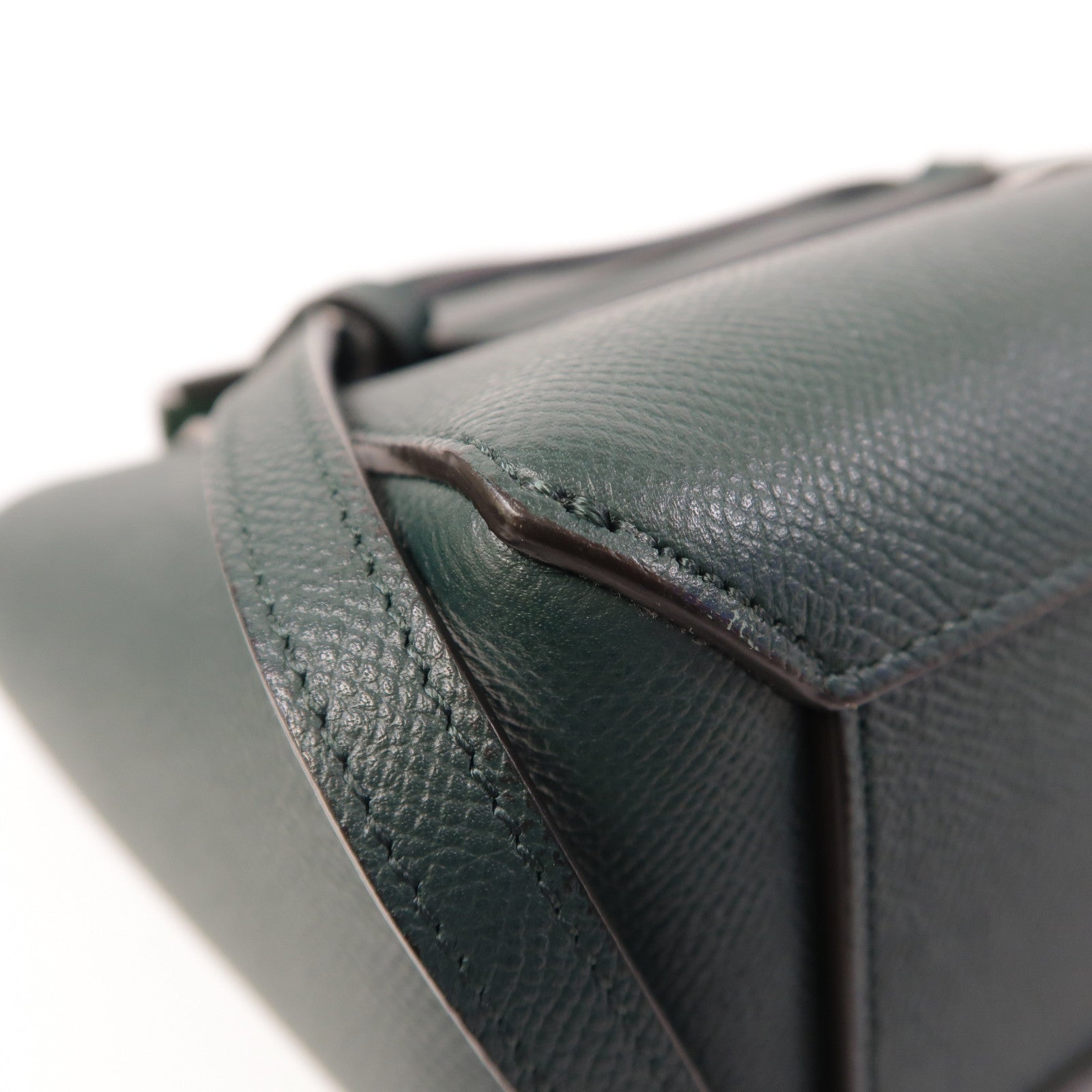 CELINE 牛皮皮革Belt Bag金扣手挽肩背兩用袋綠色