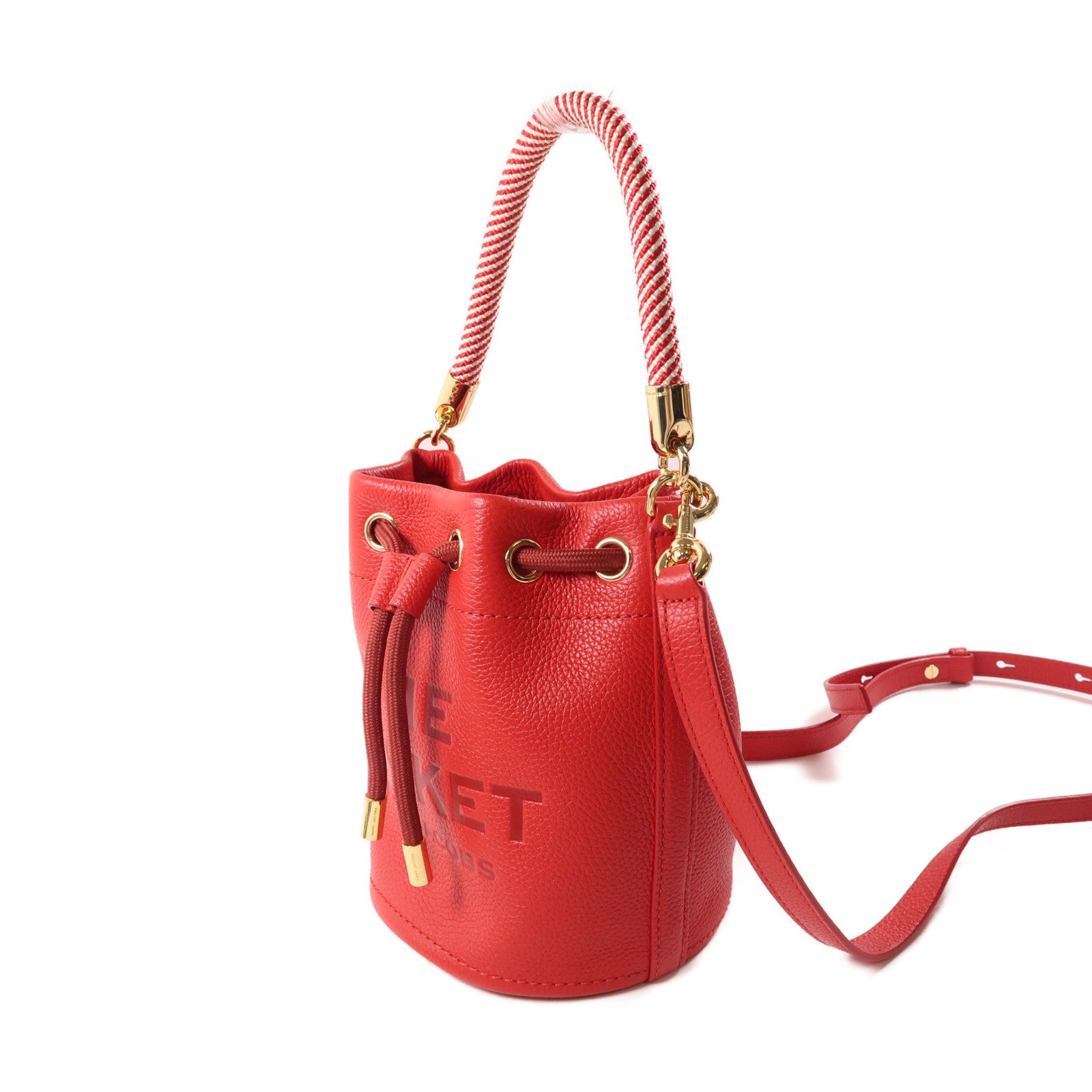 MARC JACOBS 牛皮皮革2 Way Shoulder金扣手挽肩背兩用袋紅色