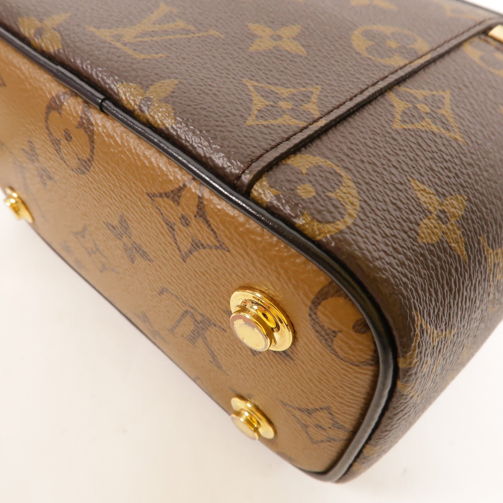 LOUIS VUITTON Monogram Reverse Vanity PM手挽肩背兩用袋棕色