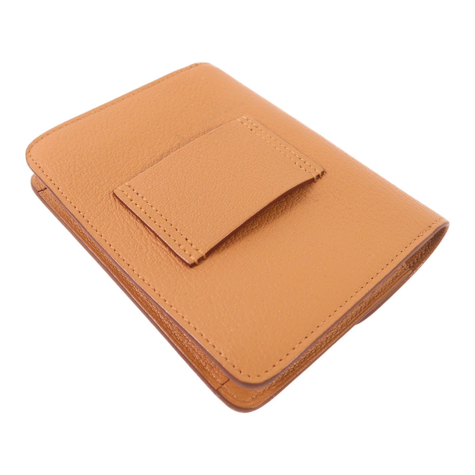 HERMES Chevre皮革Roulis Slim銀扣錢包