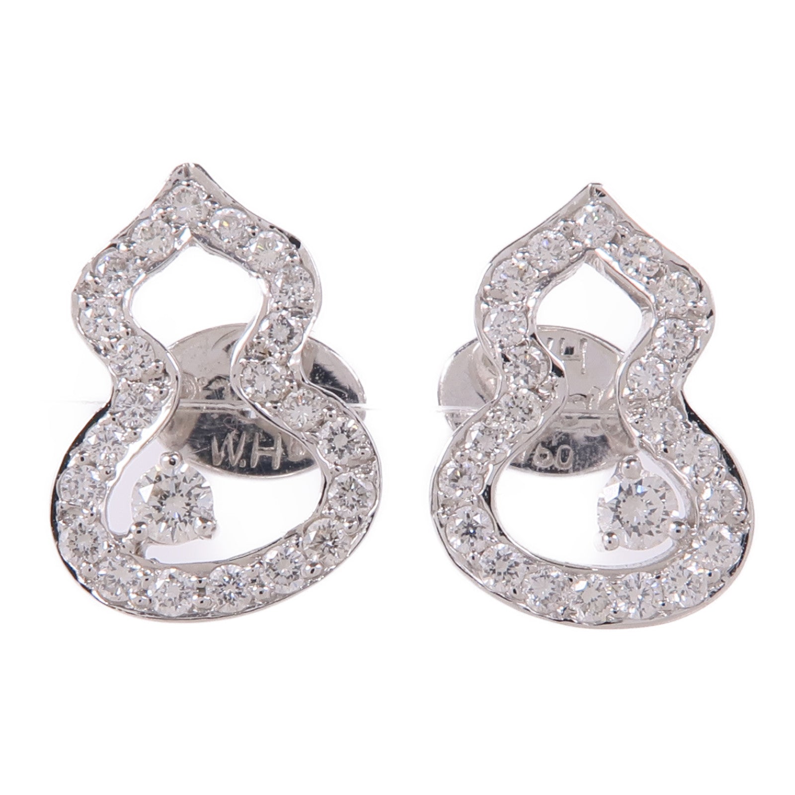 JEWELRY 18K白金Diamond Earrings鑽石耳環