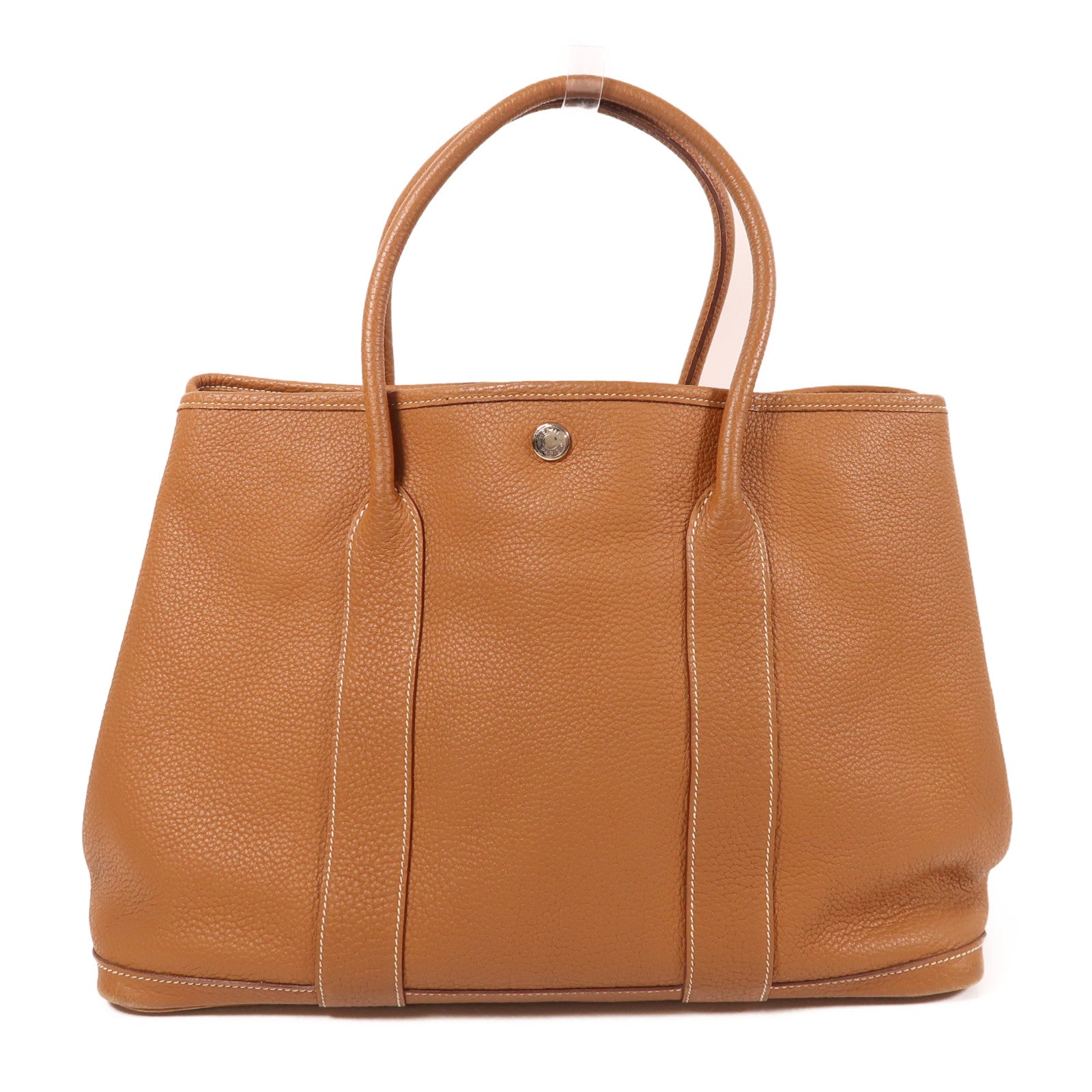 HERMES Negonda皮革Garden Party PM銀扣手挽袋