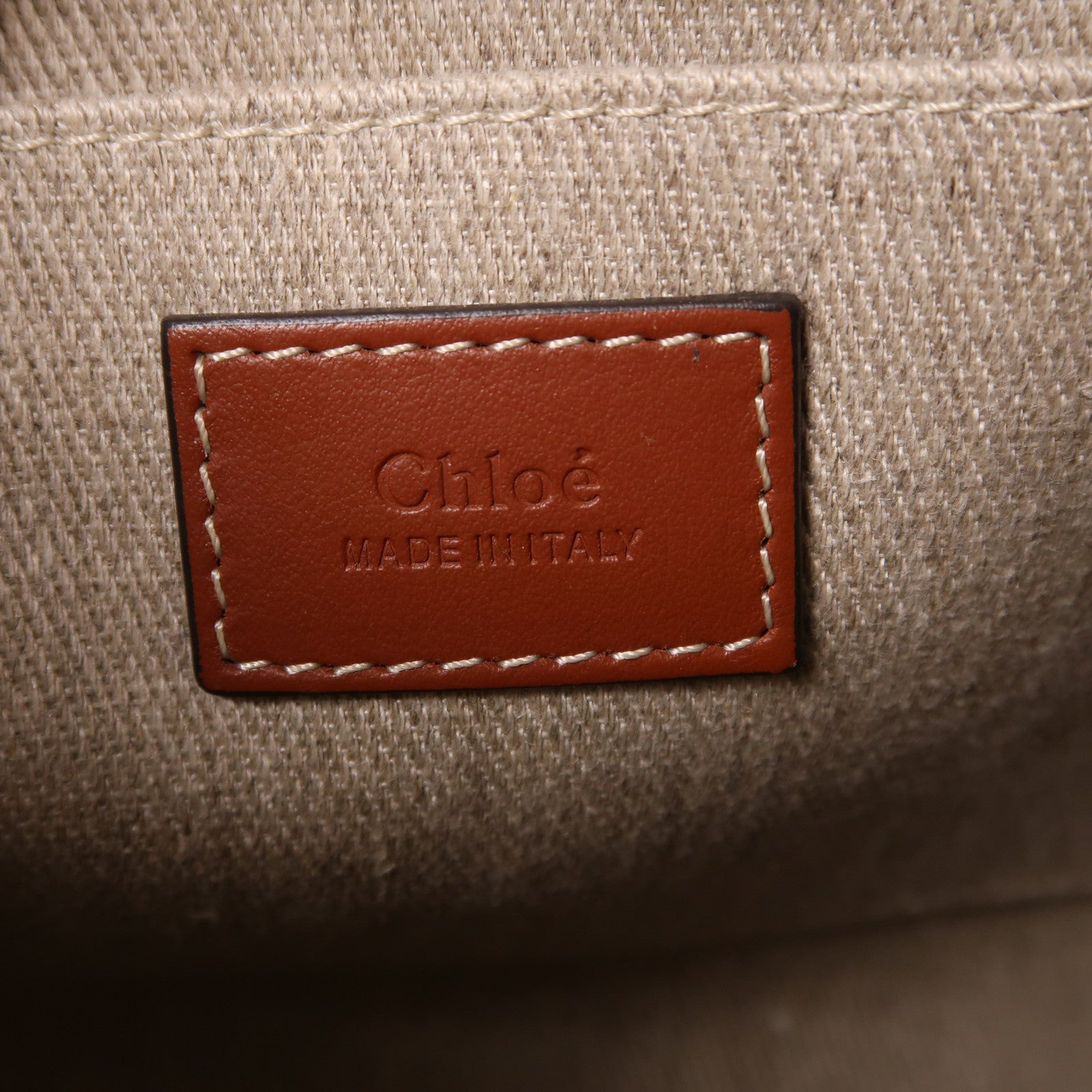 Chloe 帆布Shoulder Bag金扣肩背袋米色