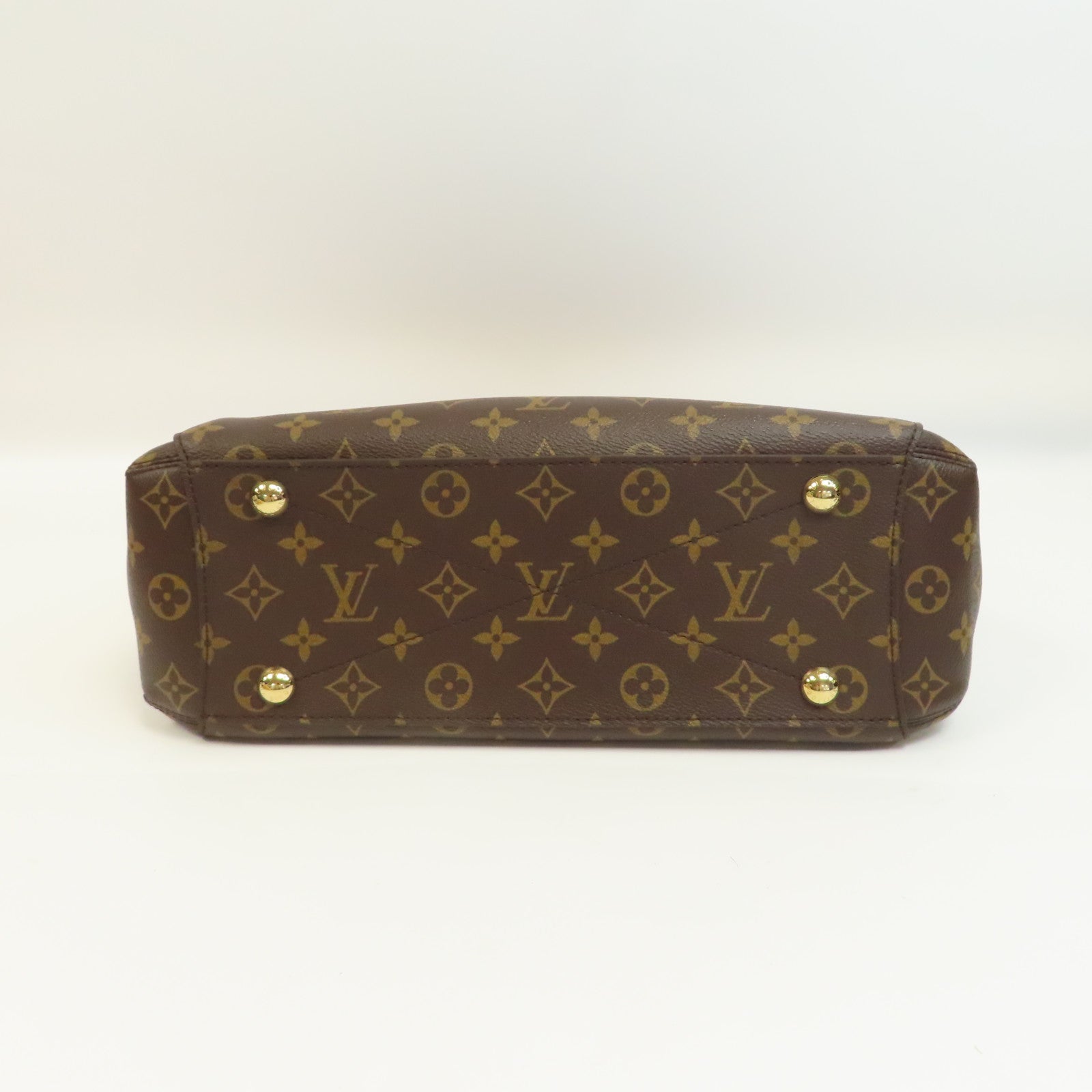 LOUIS VUITTON Monogram Montaigne MM金扣手挽肩背兩用袋啡色