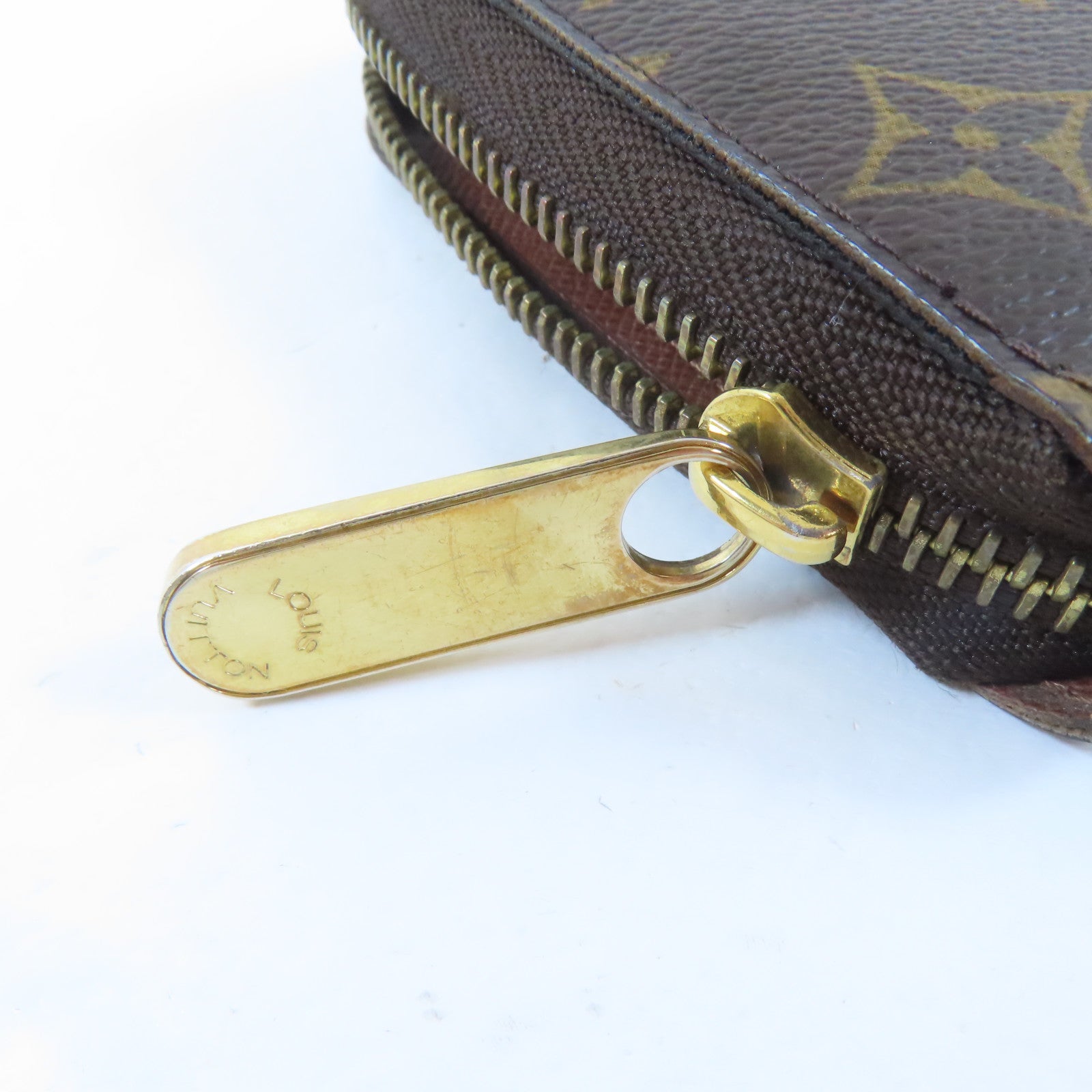 LOUIS VUITTON Monogram Zippy Wallet金扣長錢包啡色