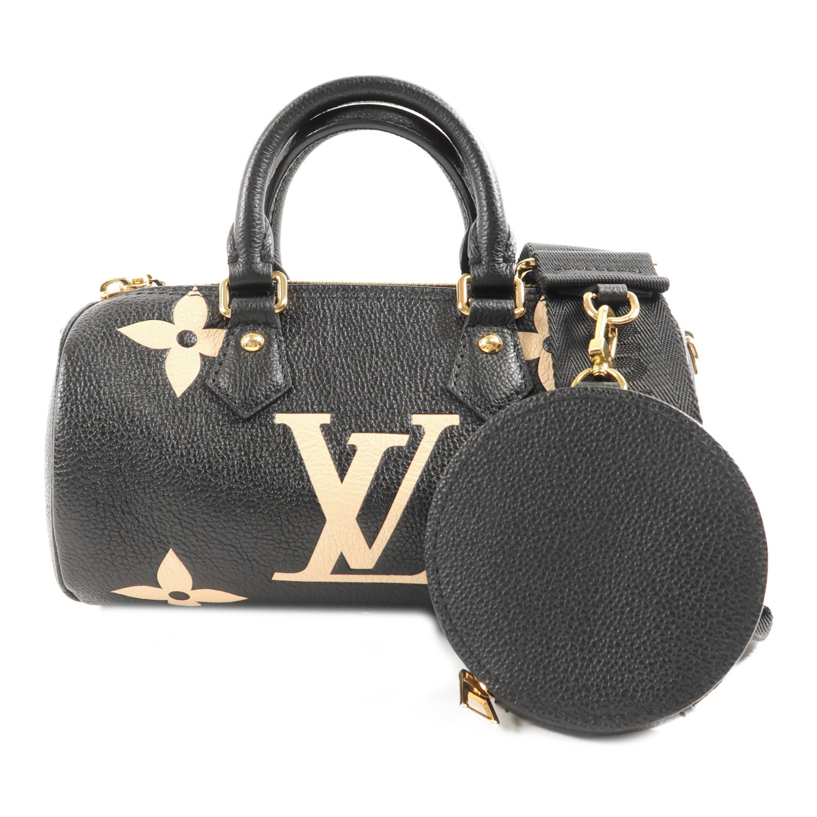 LOUIS VUITTON 【激減優惠】Monogram Empreinte Papillon BB金扣手挽肩背兩用袋