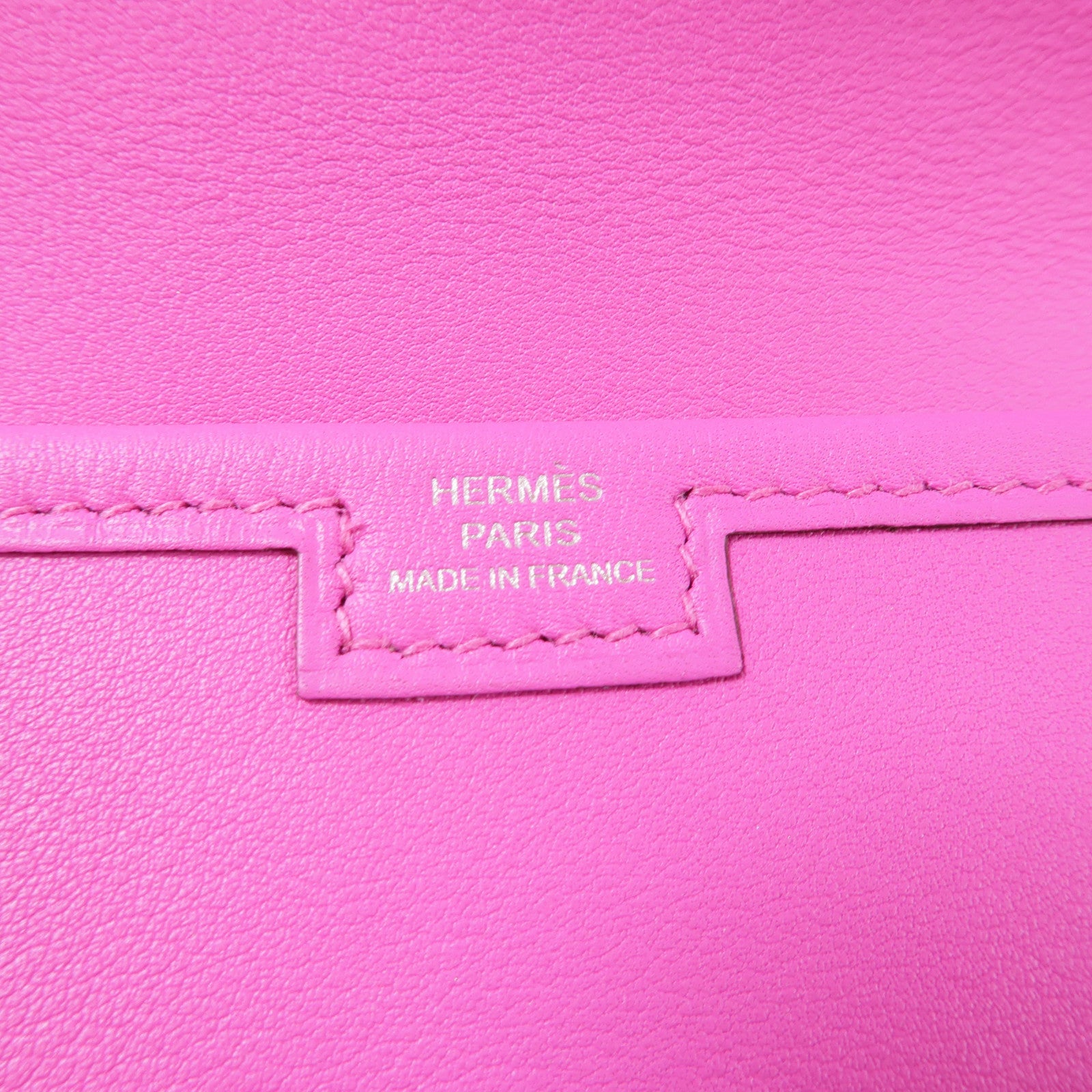 HERMES Swift皮革Jige PM手拿包L3 Rose Purple