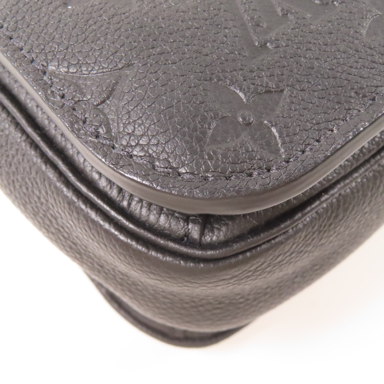 LOUIS VUITTON Monogram Empreirte Pochette Metis金扣手挽肩背兩用袋黑色