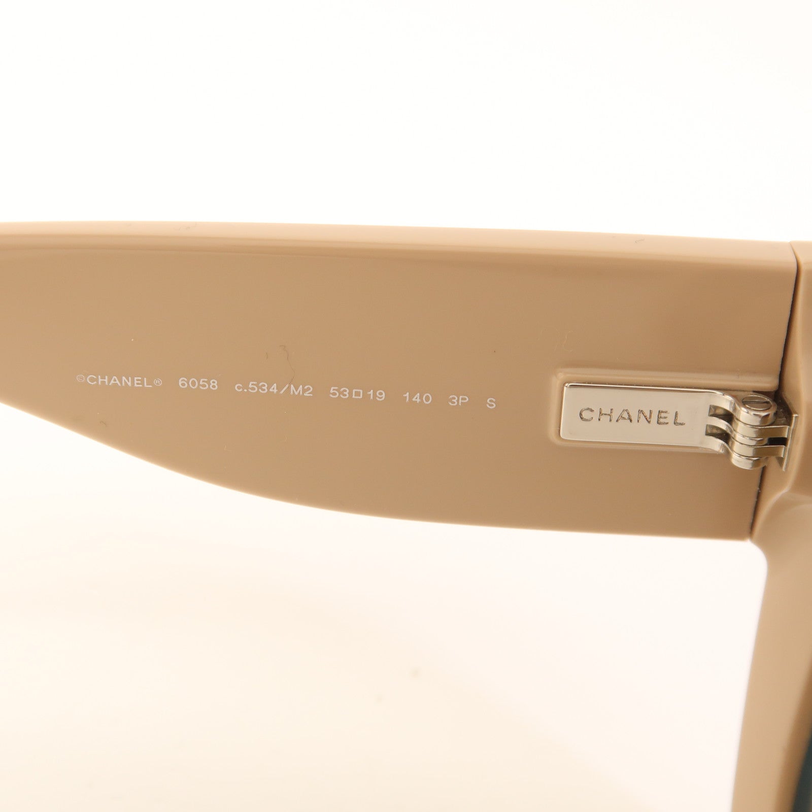 CHANEL CC Butterfly Sunglasses 6058 C534/M2 PVC Black/Beige