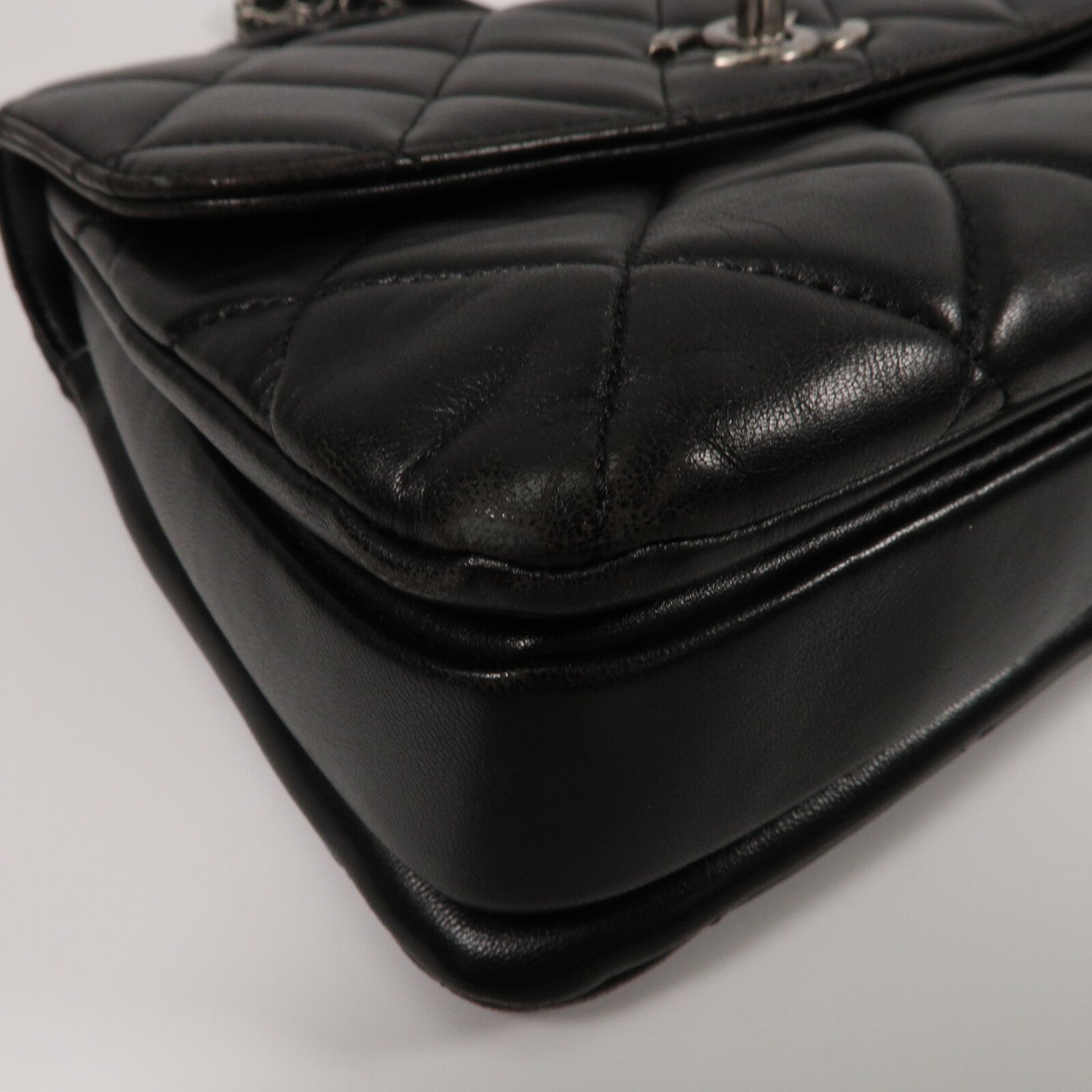 CHANEL 牛皮皮革Trendy CC Top Handle鏈帶手挽肩背兩用袋