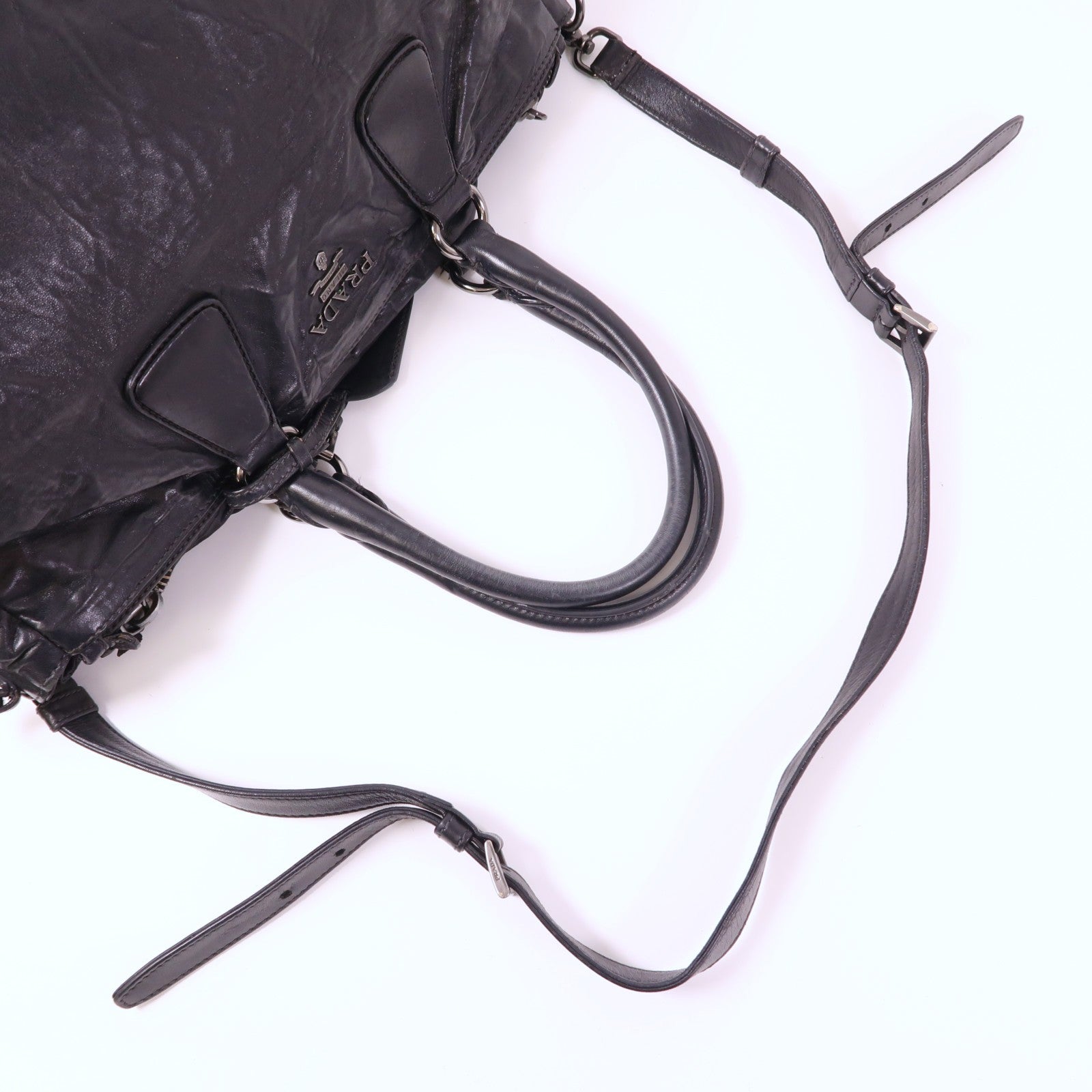 PRADA 牛皮皮革2 Way Bag手挽肩背兩用袋