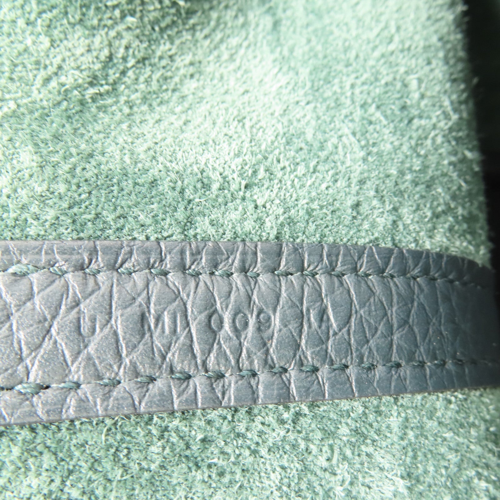 HERMES GHW Picotin PM Tote Bag Clemence Leather Vert Cypres