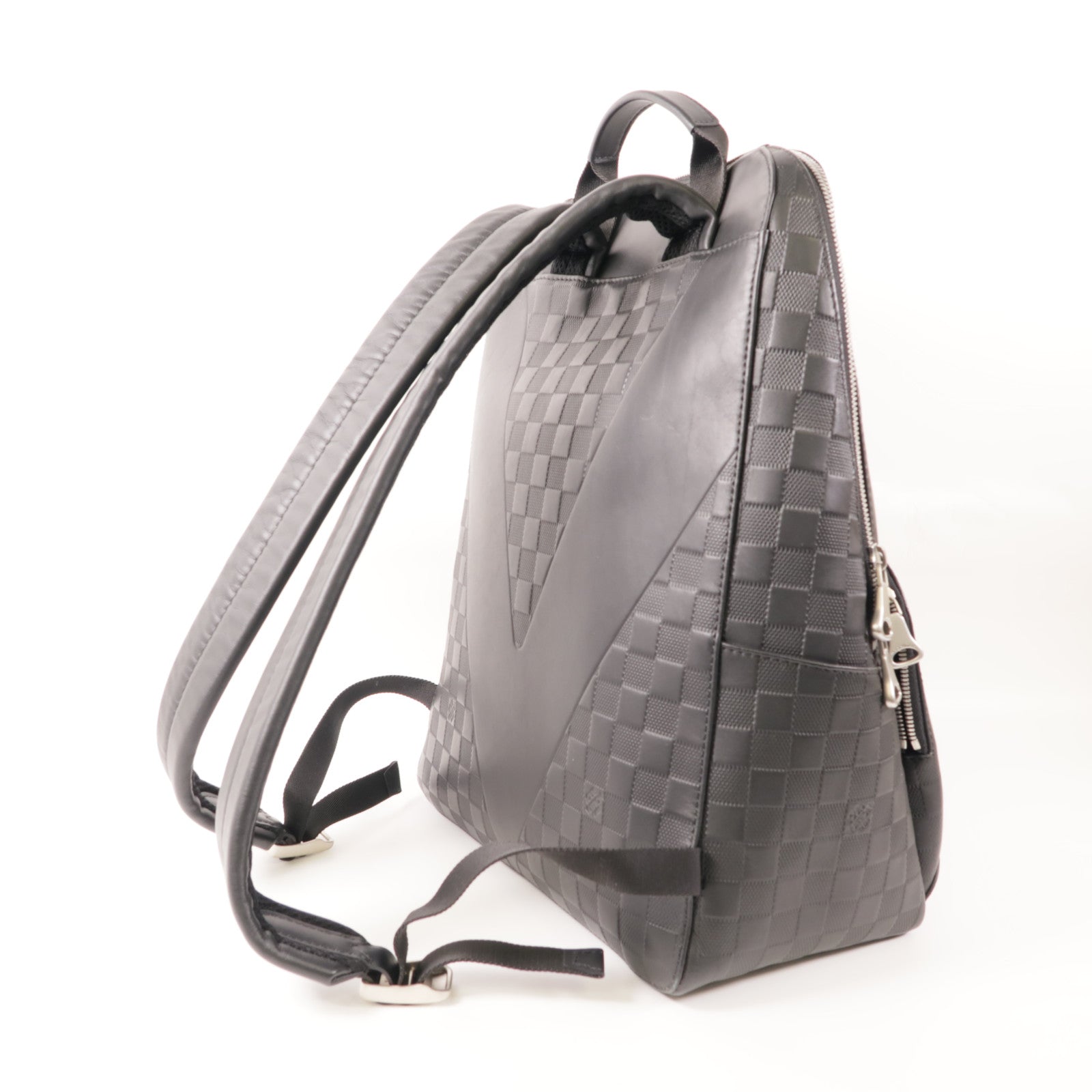 LOUIS VUITTON Damier Infini Avenue Backpack銀扣背包