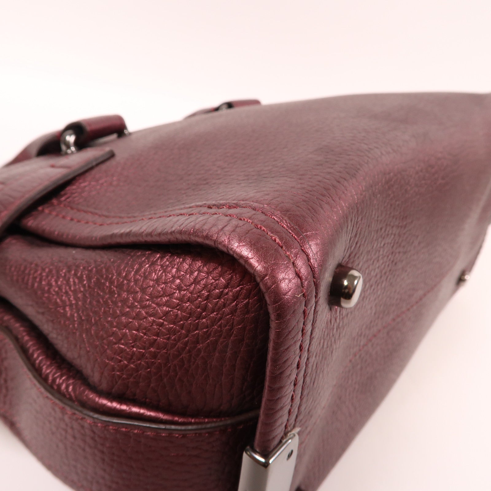 COACH 牛皮皮革Shoulder Bag肩背袋珠紅色