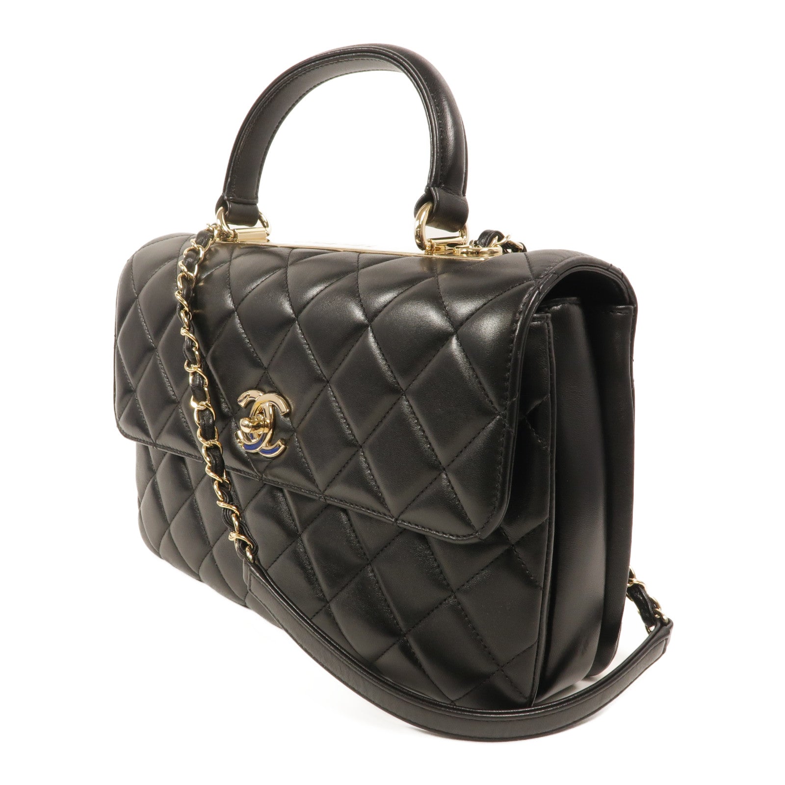 CHANEL 羊皮皮革Trendy CC Top Handle手挽肩背兩用袋