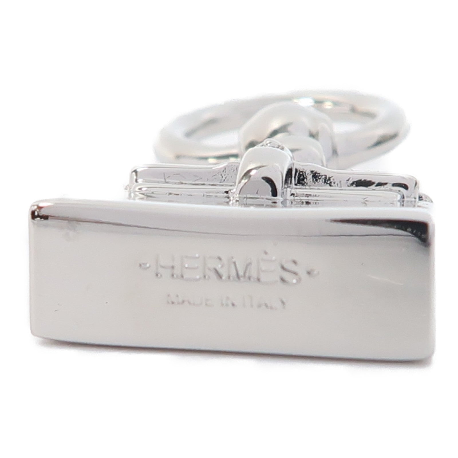 HERMES 金屬Kelly Charm掛飾銀色