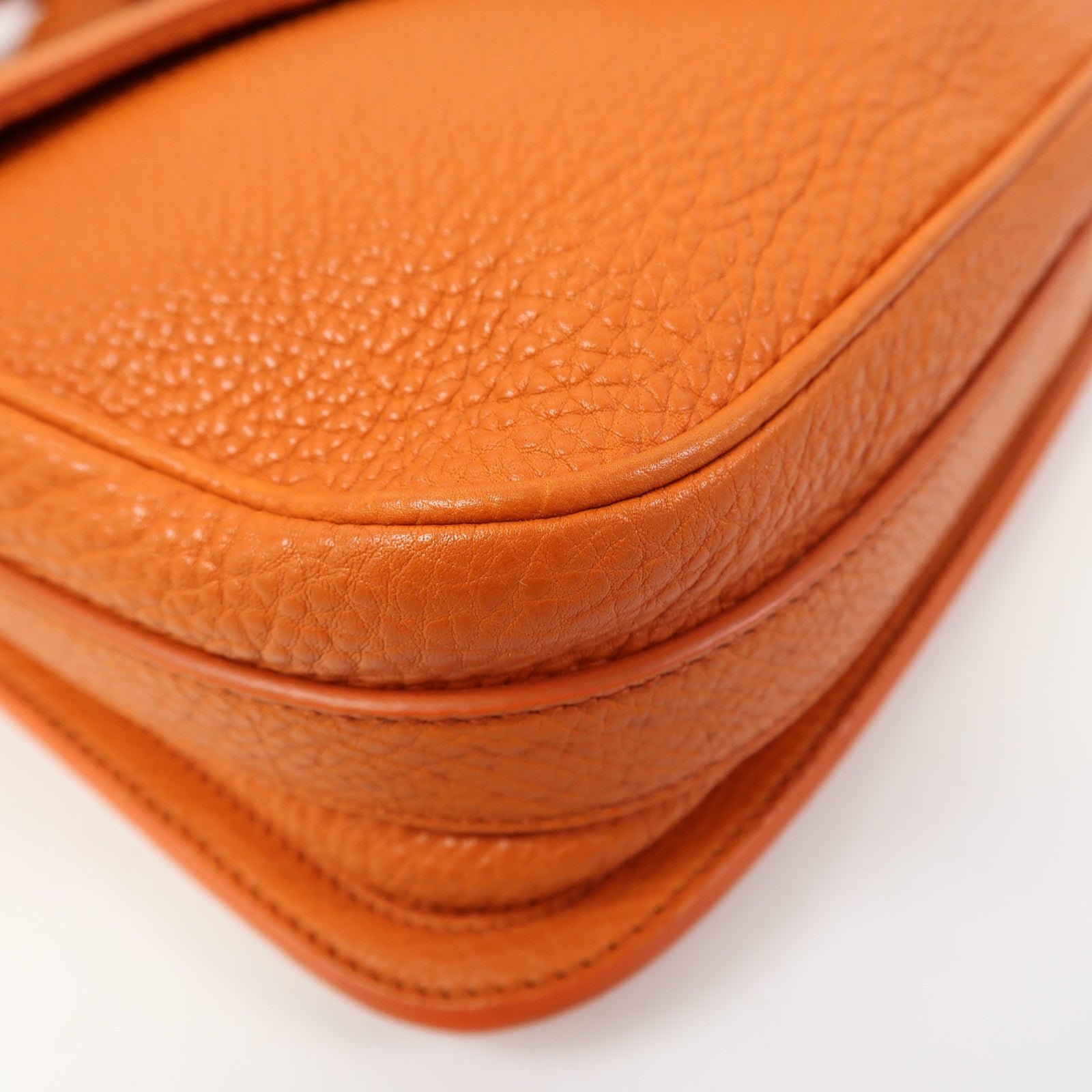 BALENCIAGA 牛皮皮革Shoulder Bag金扣肩背袋橙色
