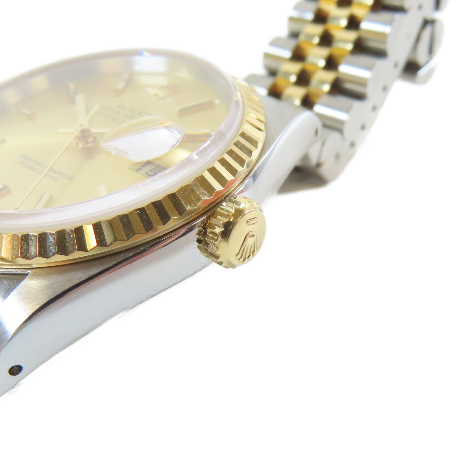ROLEX Datejust不鏽鋼/18K黃金手錶自動機芯金色