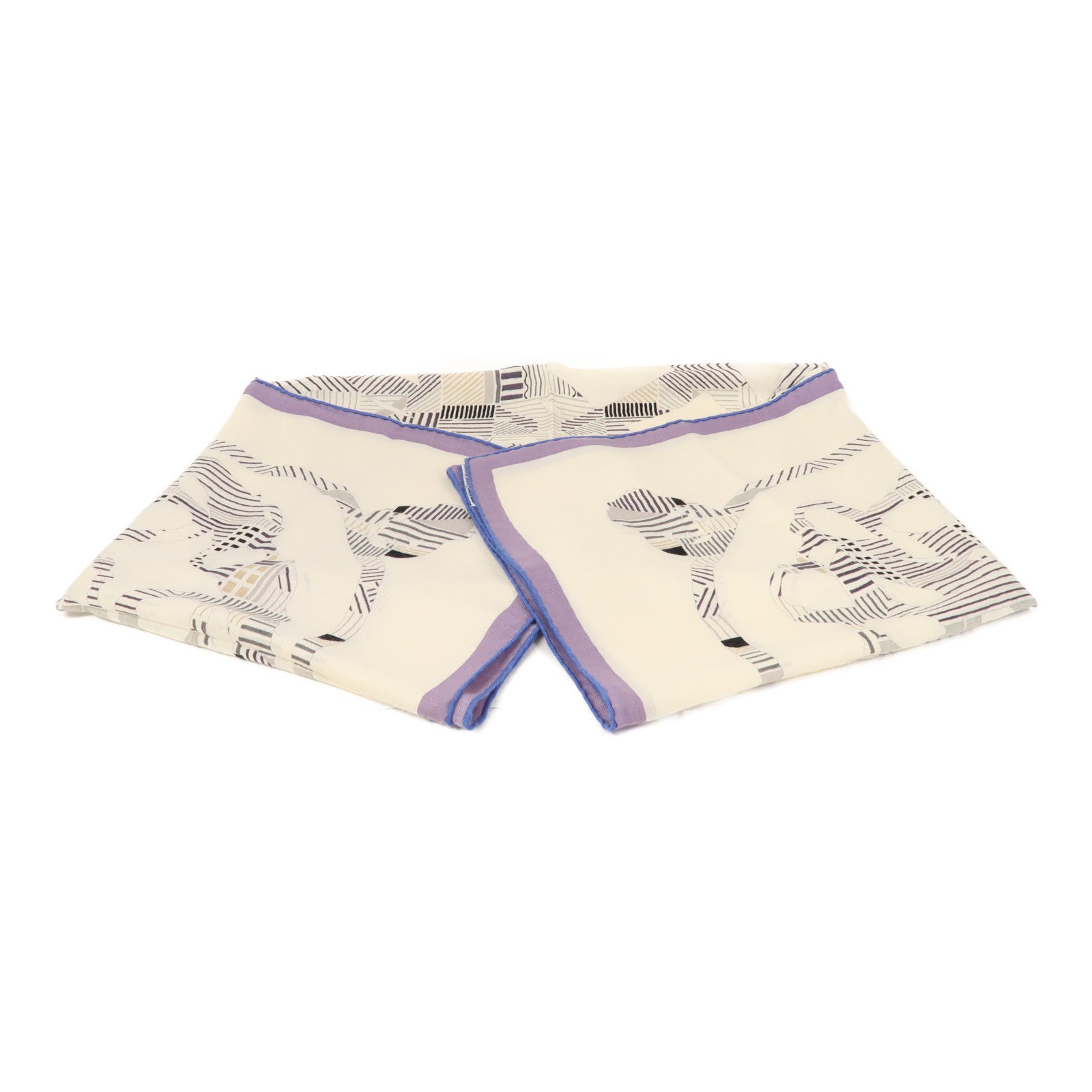 HERMES 【激減優惠】羊絨/絲質Scarf圍巾米色