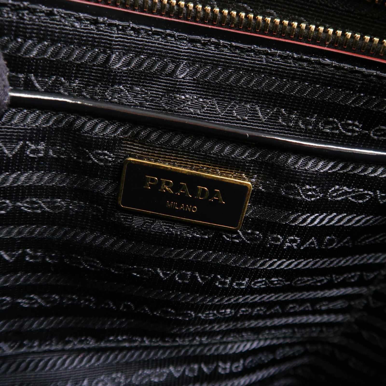 PRADA 漆皮皮革2 Way手挽肩背兩用袋
