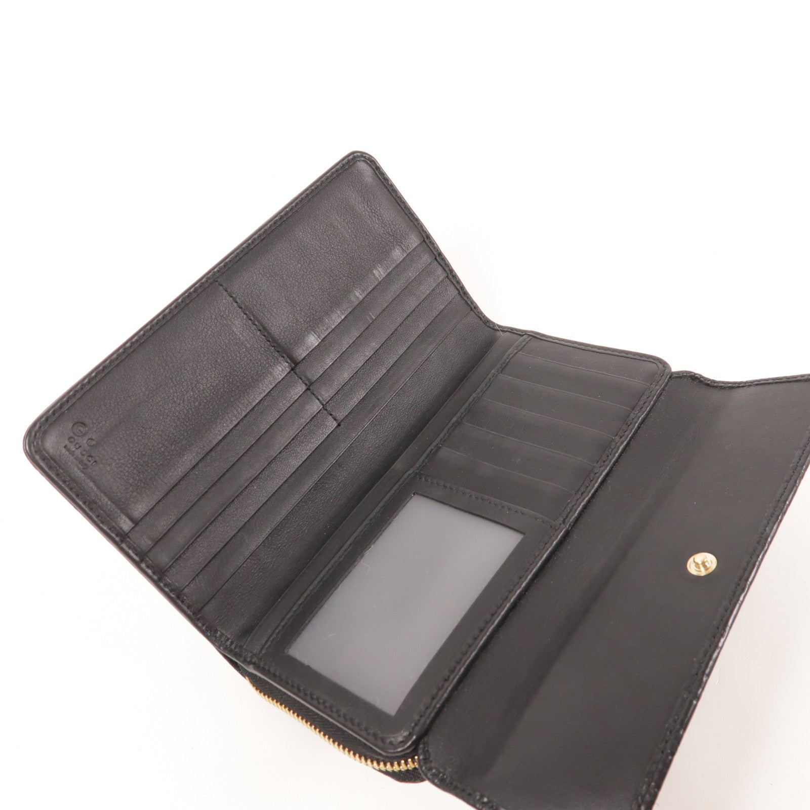 GUCCI 牛皮皮革Zipper Long Wallet金扣