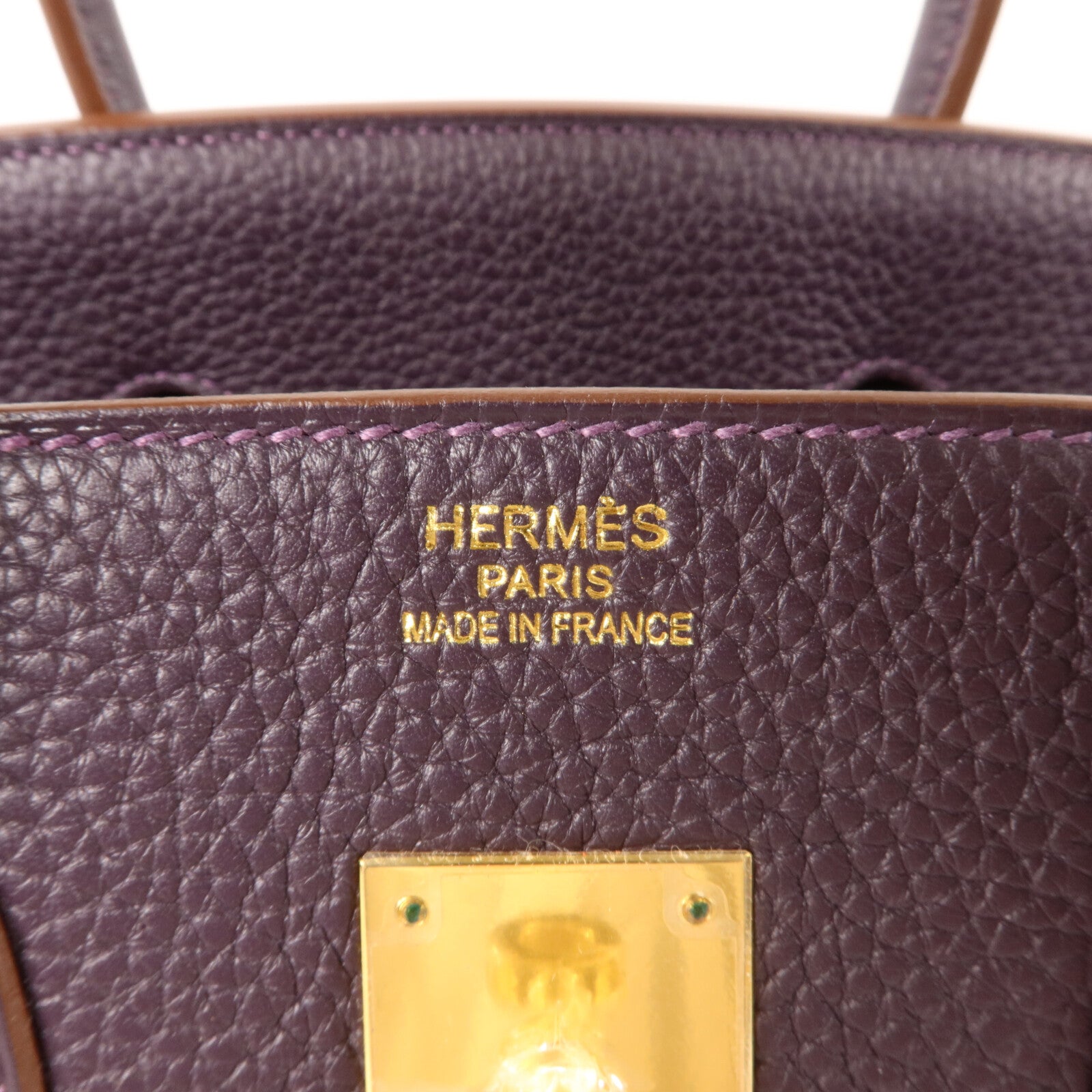HERMES Togo皮革Birkin 35手挽袋Raisin