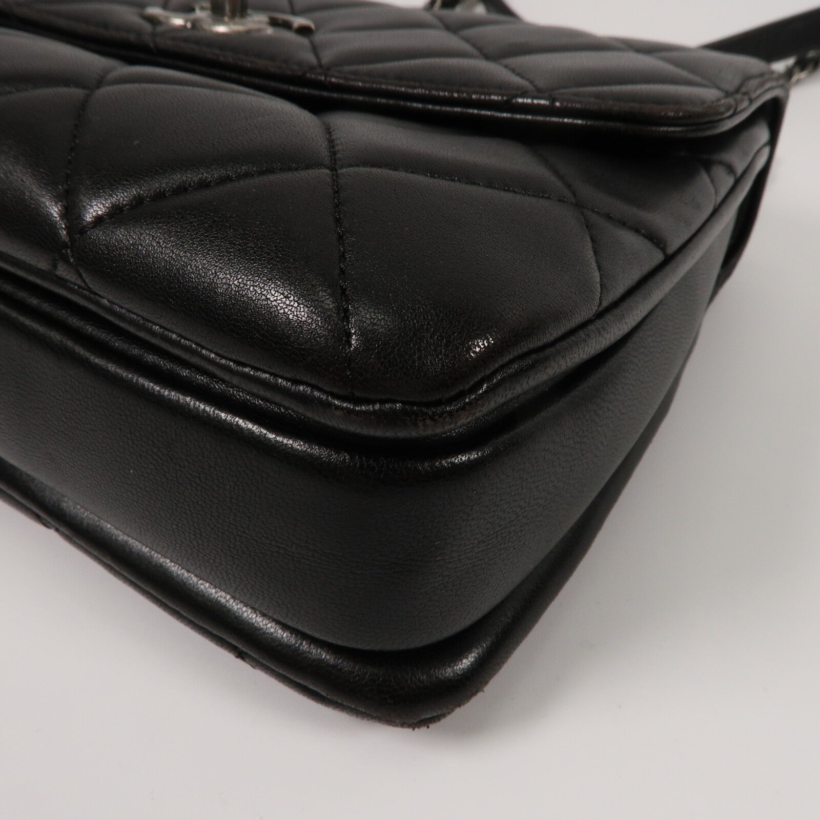 CHANEL 牛皮皮革Trendy CC Top Handle鏈帶手挽肩背兩用袋