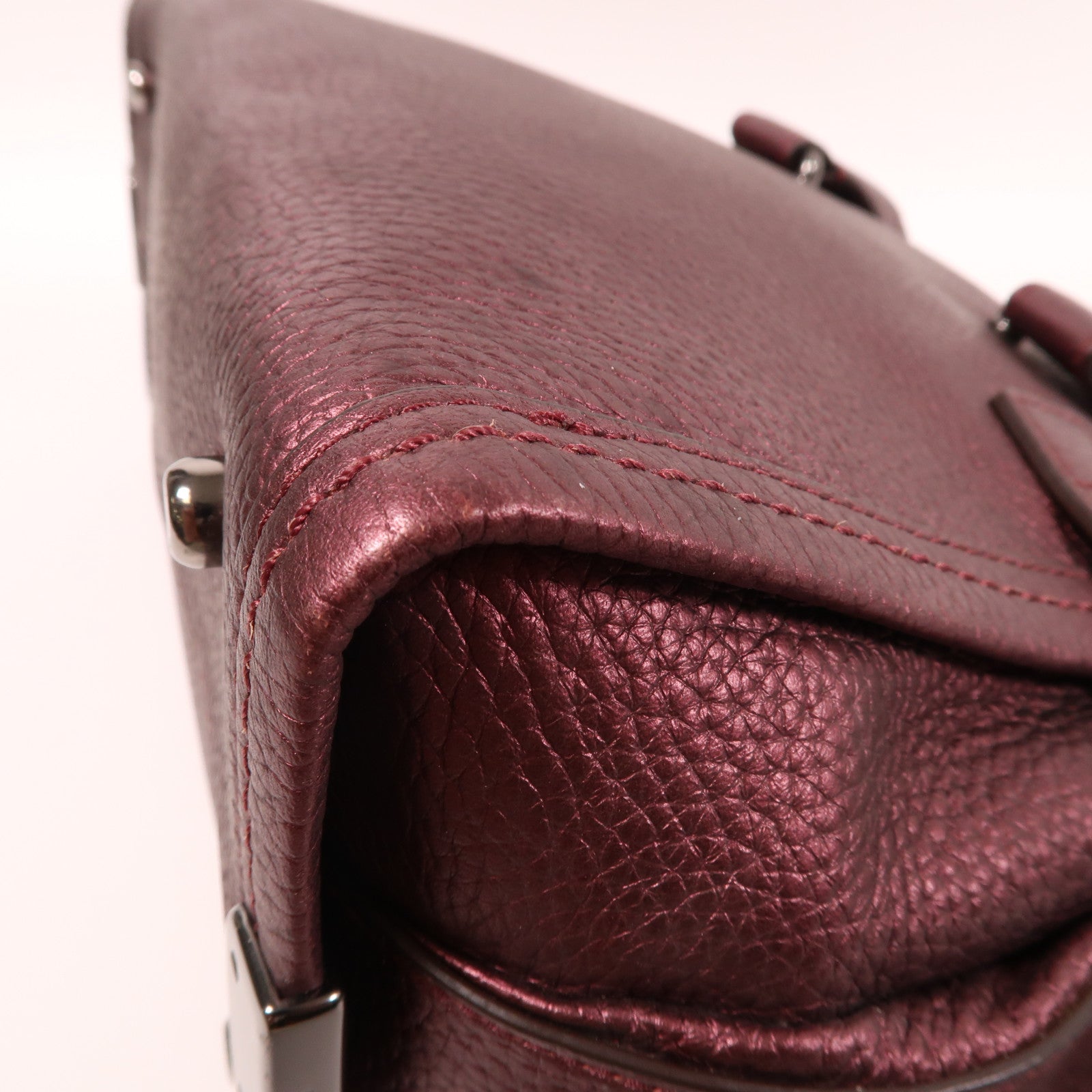 COACH 牛皮皮革Shoulder Bag肩背袋珠紅色