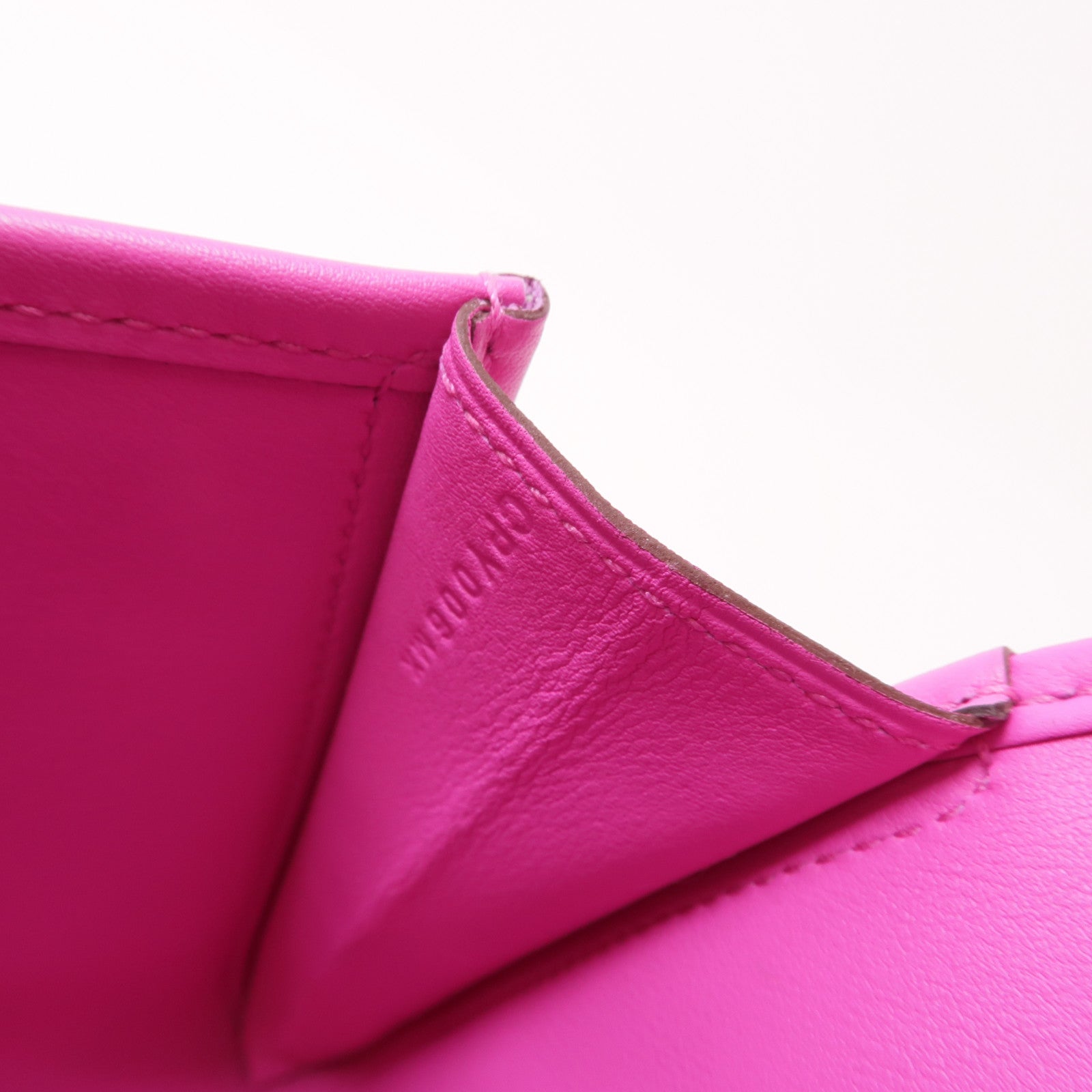 HERMES Swift皮革Jige PM手拿包L3 Rose Purple